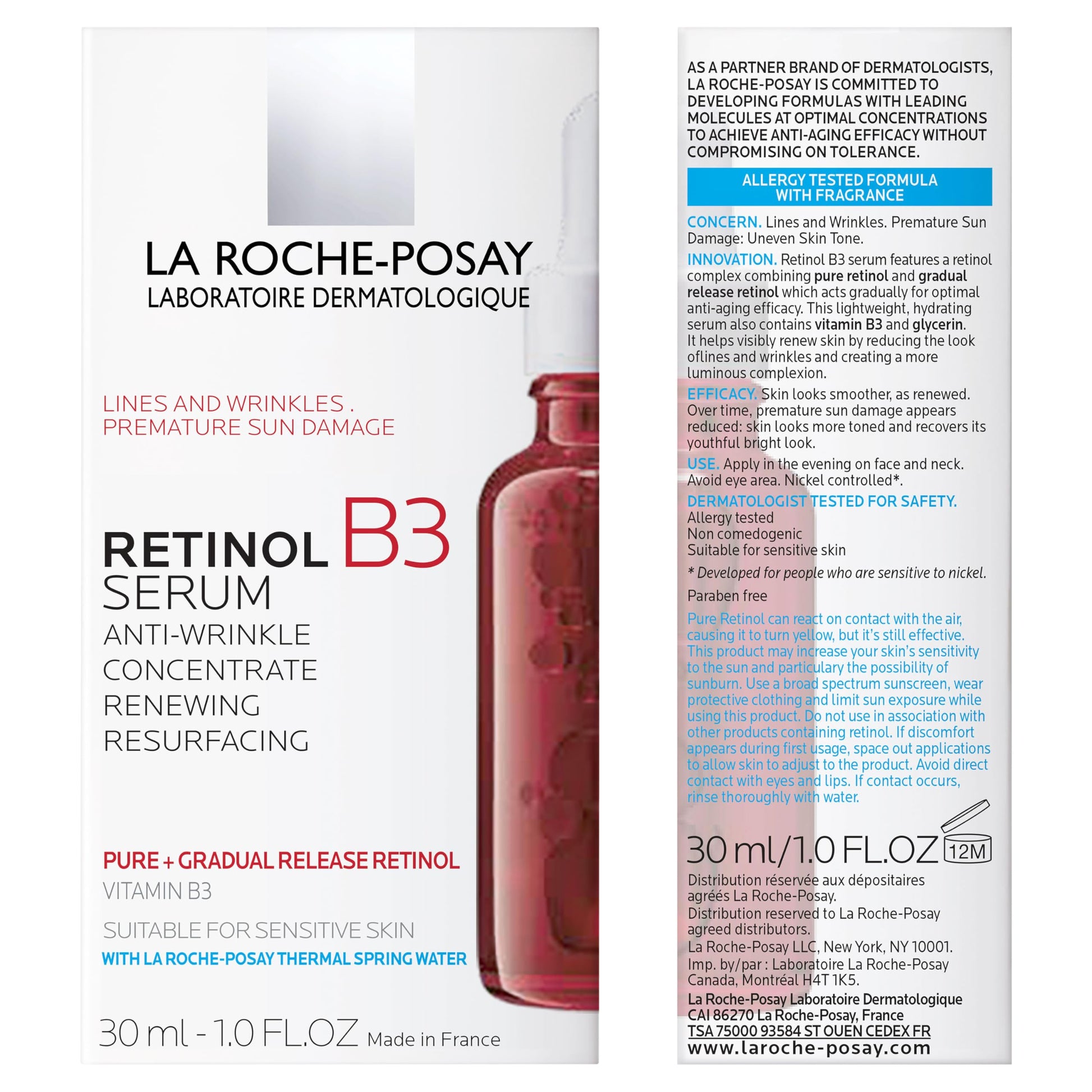La Roche-Posay Pure Retinol Face Serum with Vitamin B3, Anti Aging Face Serum for Lines, La Roche-Posay buy supplements canada