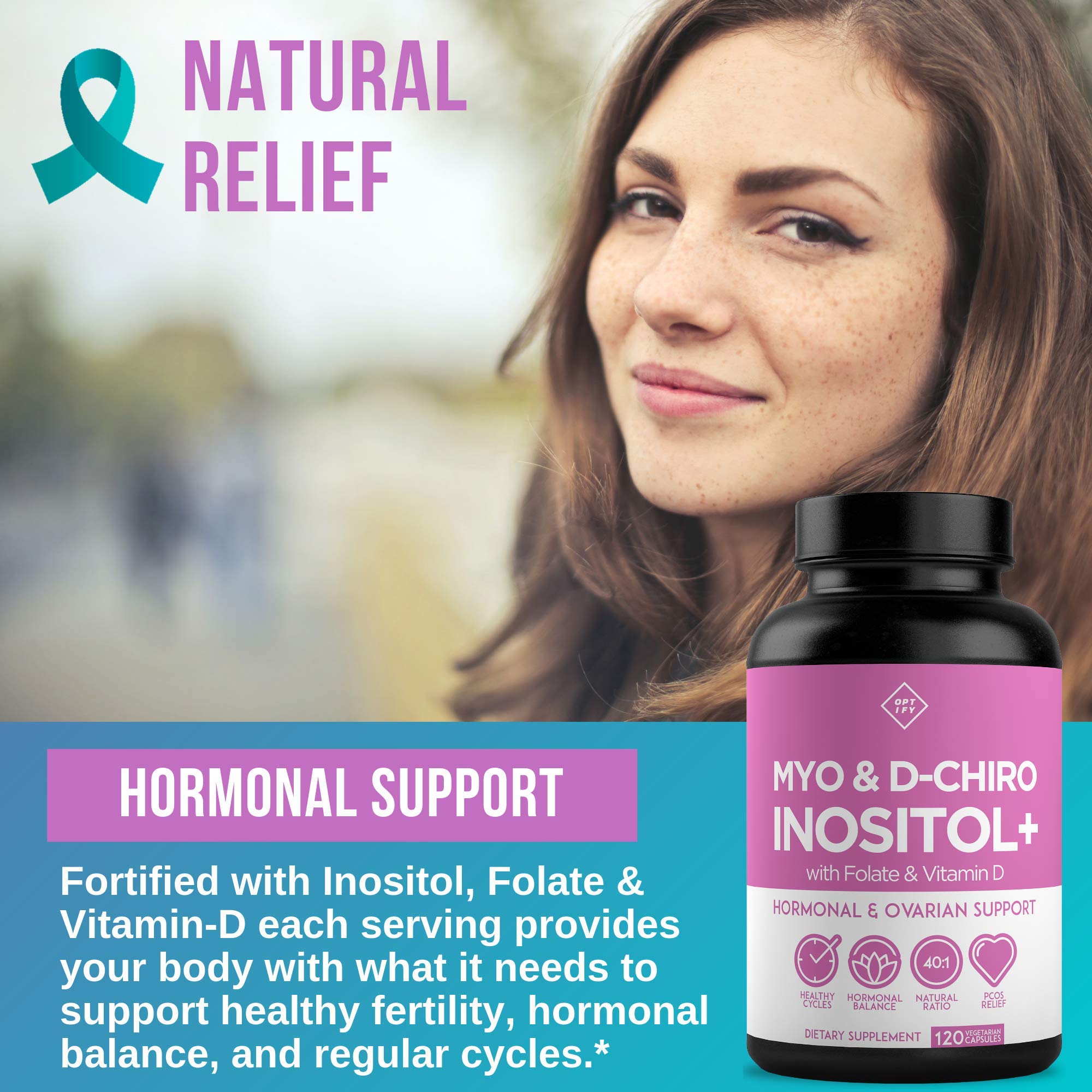 Premium Inositol Supplement - Myo-Inositol and D-Chiro Inositol Plus Folate and Vitamin Optify buy supplements canada