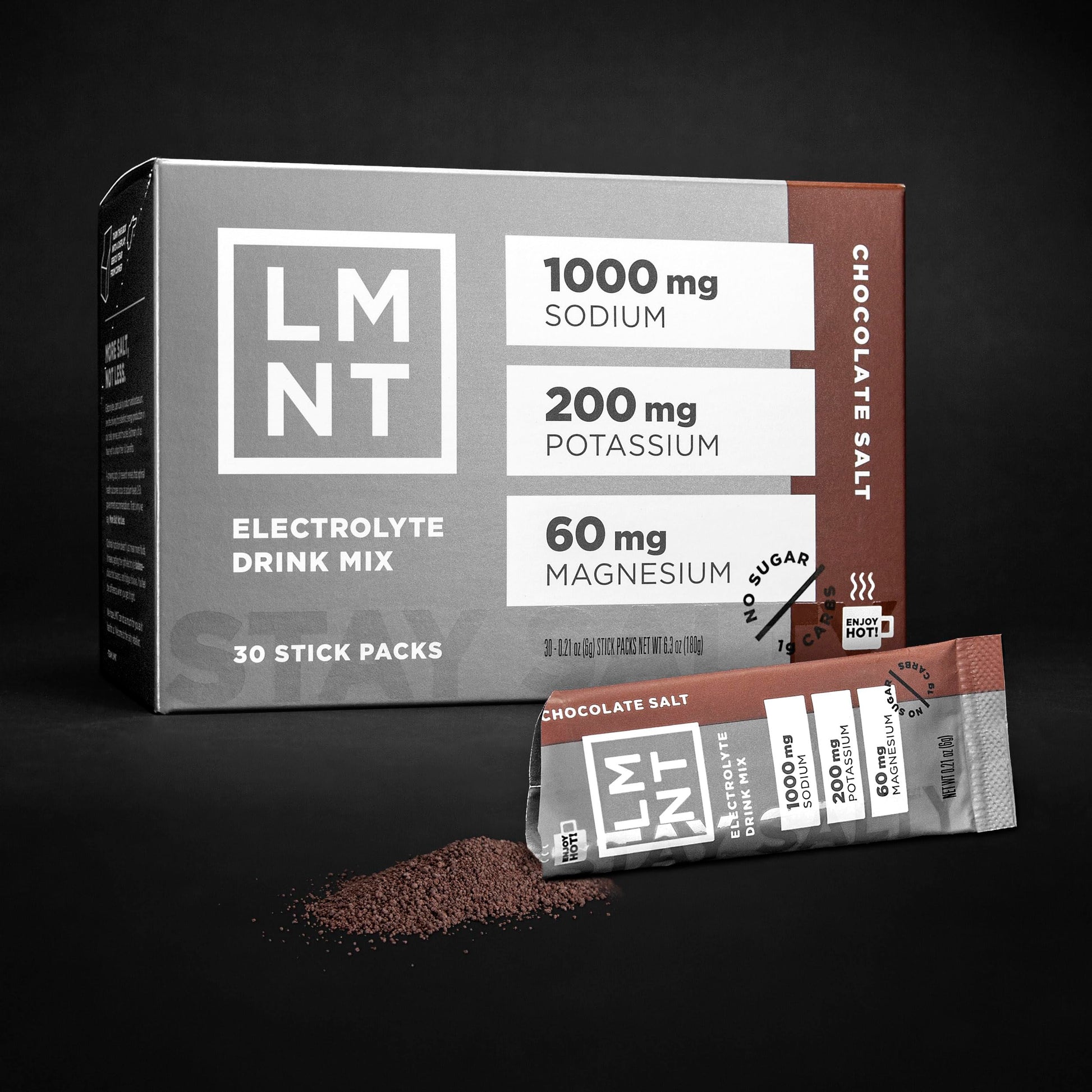 LMNT Zero-Sugar Electrolytes - Hot Chocolate Salt - Hydration Powder Packets Drink LMNT buy supplements canada