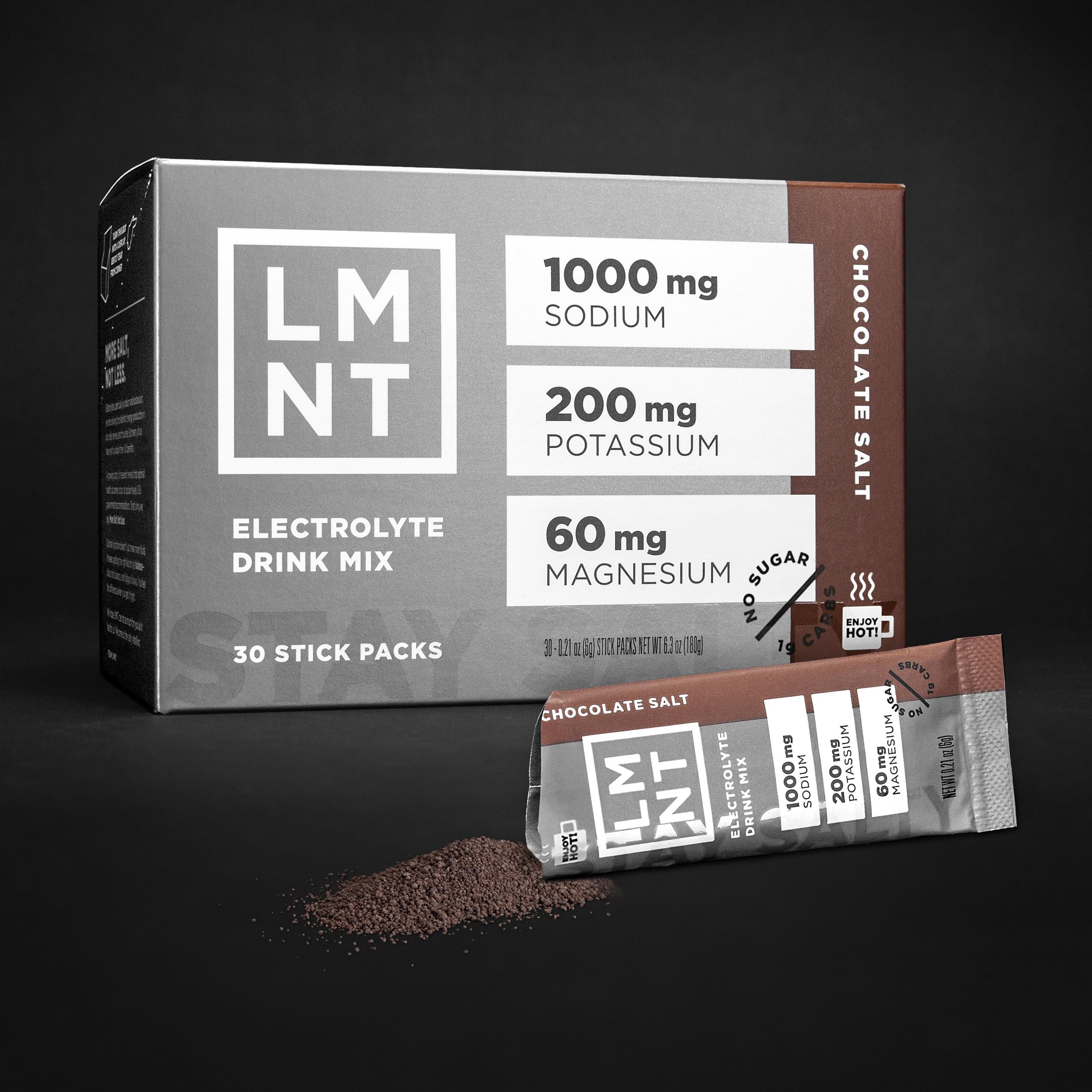 LMNT Zero-Sugar Electrolytes - Hot Chocolate Salt - Hydration Powder Packets Drink LMNT buy supplements canada