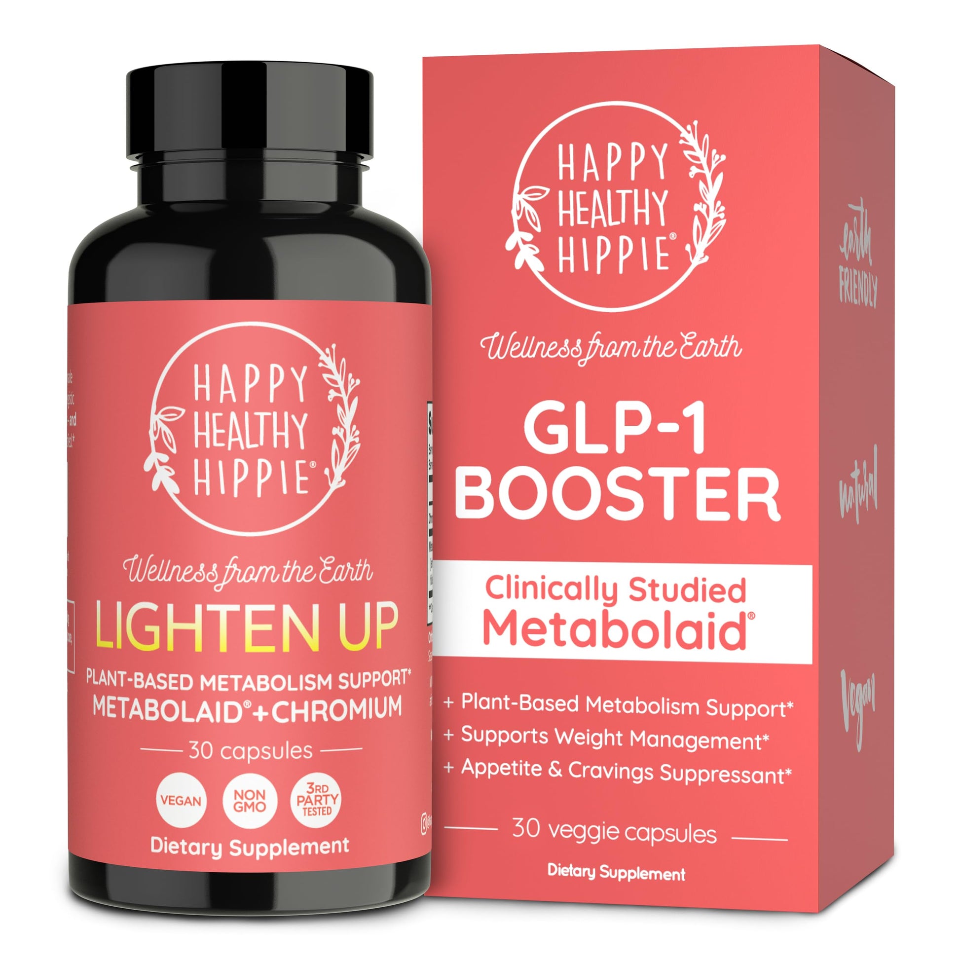 Happy Healthy Hippie GLP-1 Supplement (Metabolaid™ + Chromium) + Appetite Suppressant for Women | Metabolism Booster (AMPK) for Weight | Belly Fat Burner | Hunger & Cravings Control - 30 Vegan Caps Happy Healthy Hippie buy supplements canada