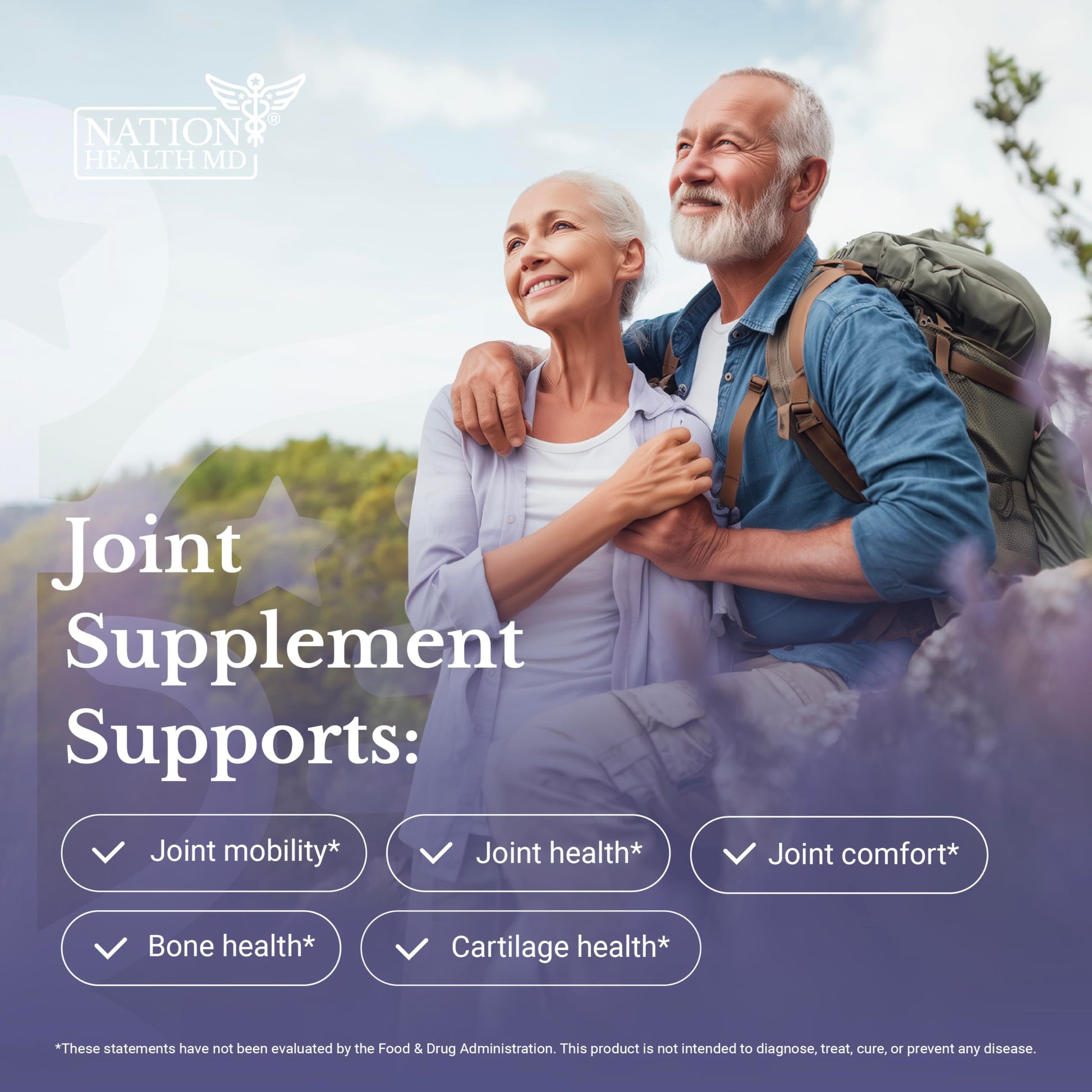 NATION HEALTH MD Joint Complex - Joint & Cartilage Health - Joint Support Supplement with Calcium, NEM Eggshell Membrane, Boswellia Serrata - Knee Supplements for Men & Women, 60 Capsules NATION HEALTH MD buy supplements canada