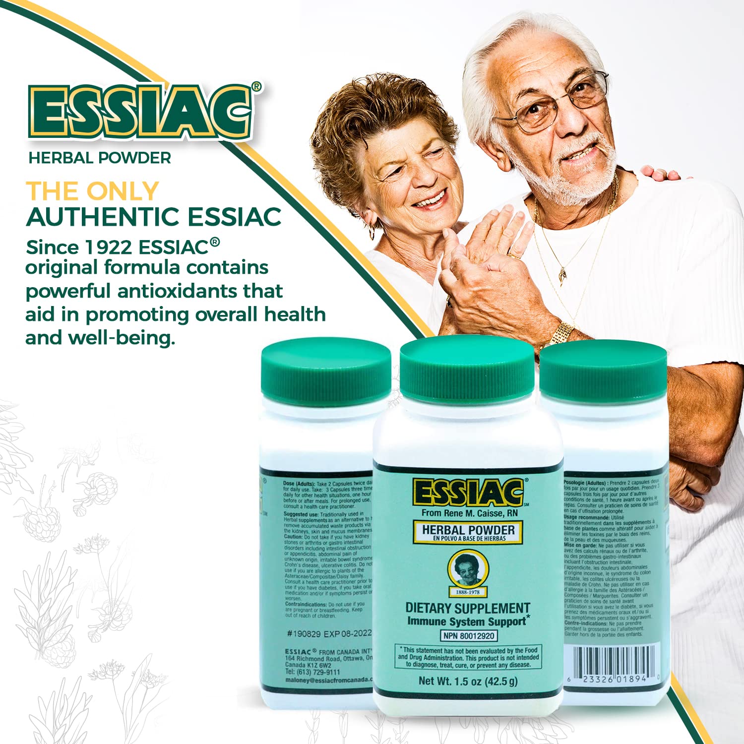 Essiac PowderESSIAC Original Herbal Tea Powder – 1.5 oz Bottle | Powerful Antioxidant Blend to Help Promote Overall Health & Well-Being | Original Formula from 1922 (1) Essiac buy supplements canada