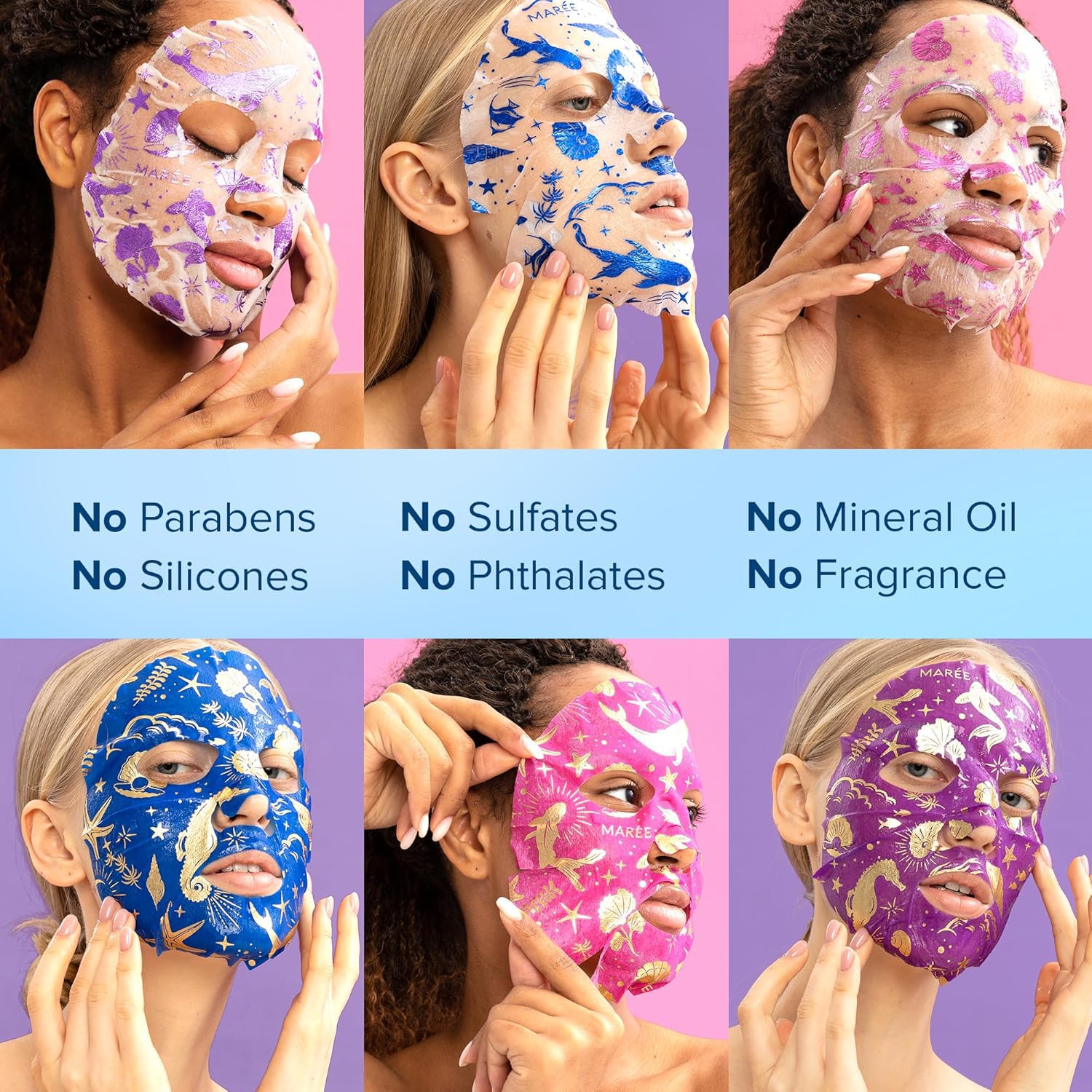 MAREE Collagen Facial Mask with Hyaluronic Acid — Sheet Face Mask Skincare — Centella Asiatica, Green & Red Algae Extract MAREE buy supplements canada