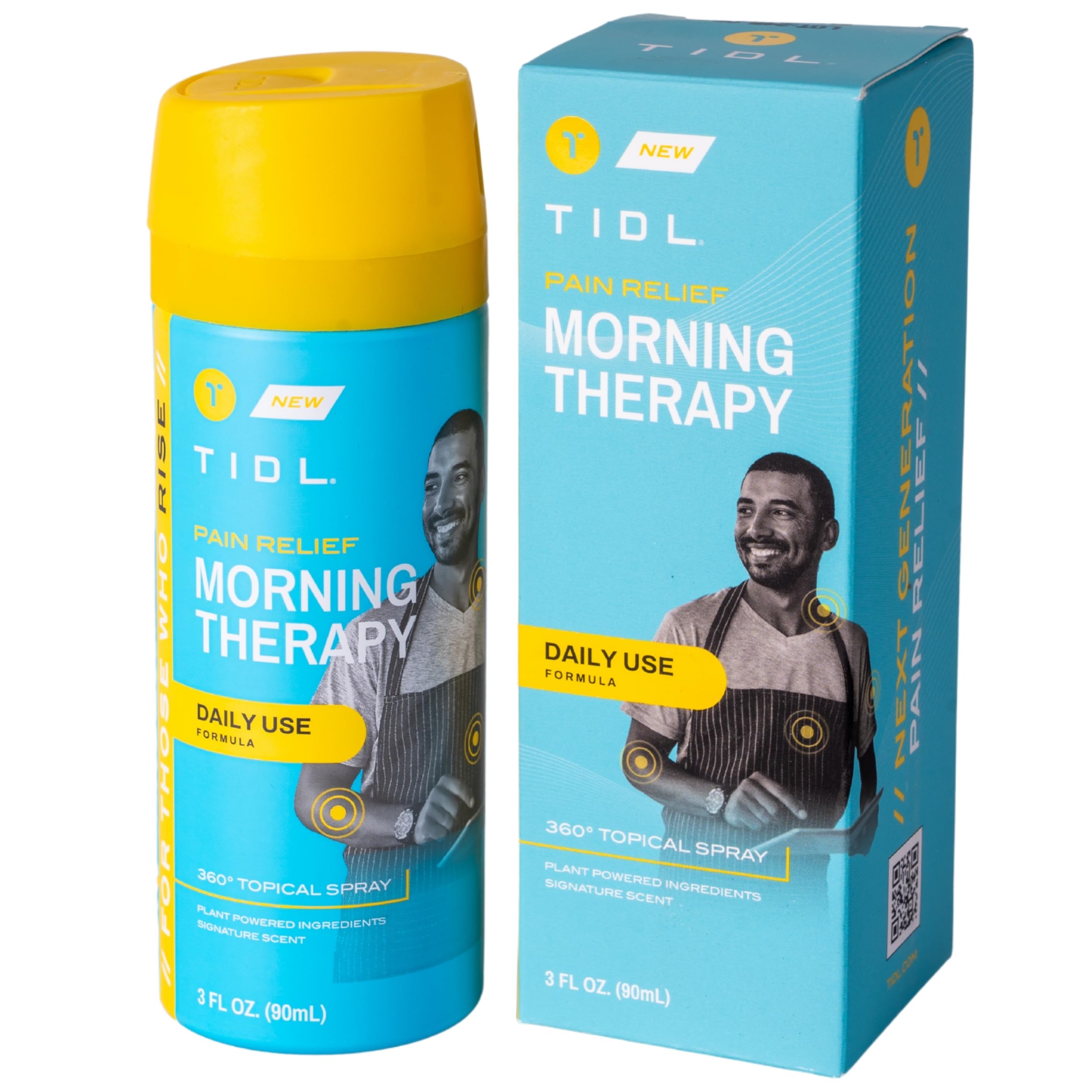 TIDL Pain Relief Spray, 3 Oz, Refreshing Morning Therapy for Muscle, Joint & Neck Pain Relief, Energizing, Plant-Based Menthol & Camphor Pain Reliever, Quick Drying Formula TIDL buy supplements canada