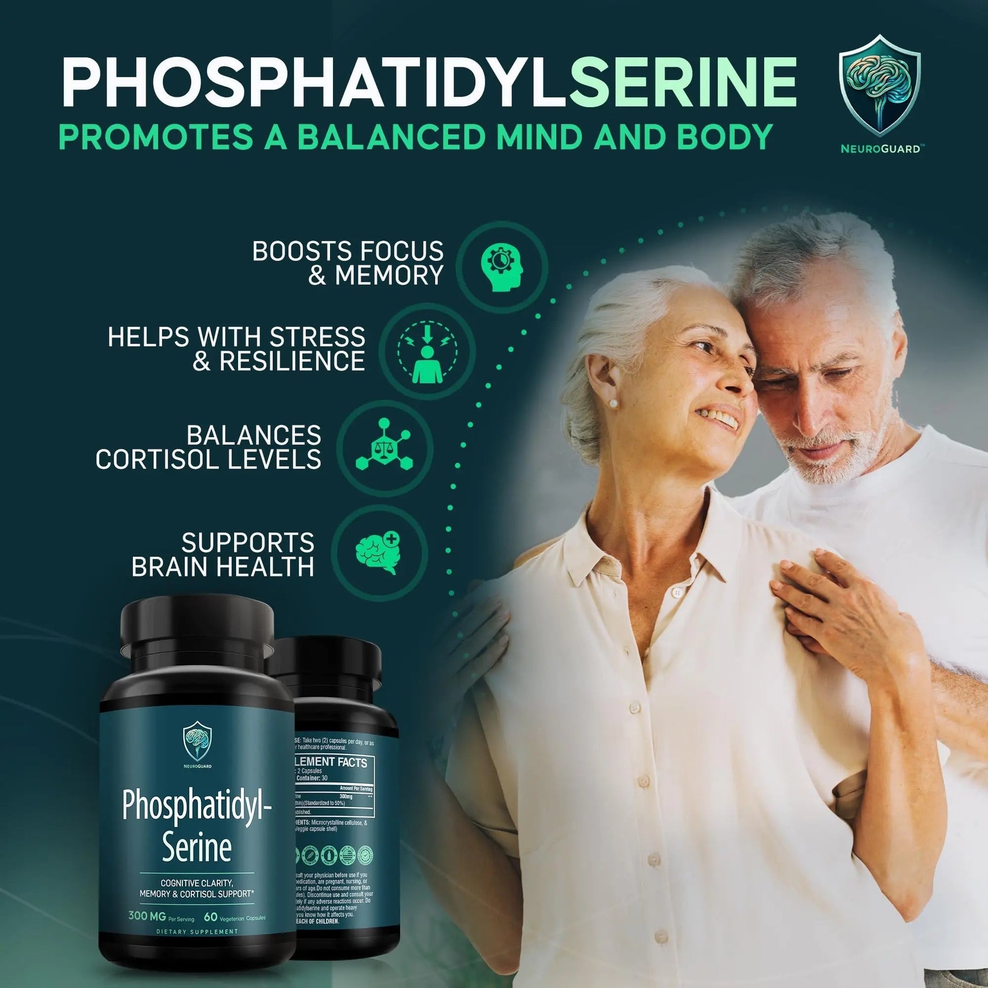 Phosphatidylserine Supplement – Premium Nootropic for Brain Health, Memory, Focus & Stress Support – 300mg Sunflower Lecithin NeuroGuard buy supplements canada