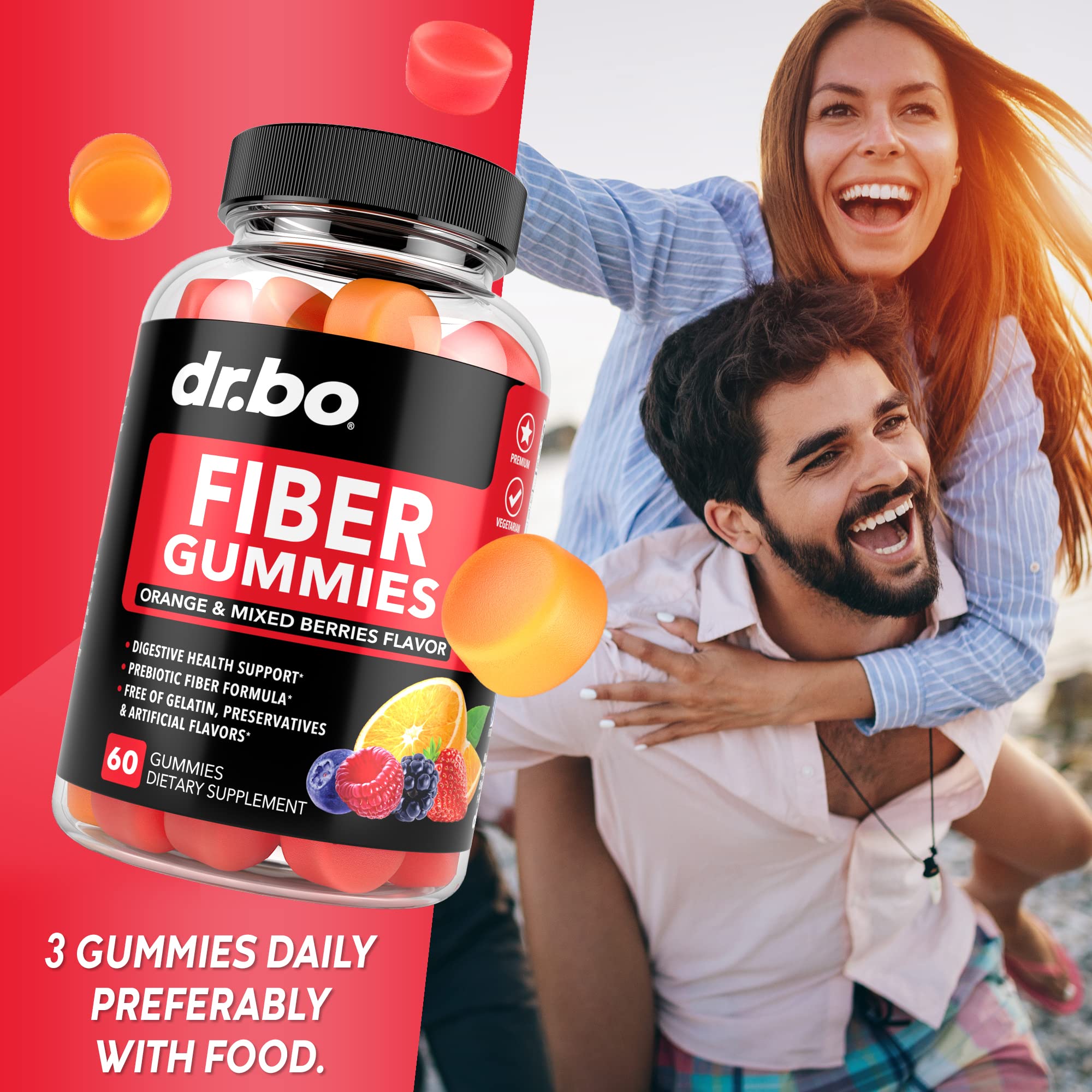 Fiber Gummies for Adults & Kids - Tasty Gummy Prebiotic Fiber Supplement for Max Digest DR. BO buy supplements canada