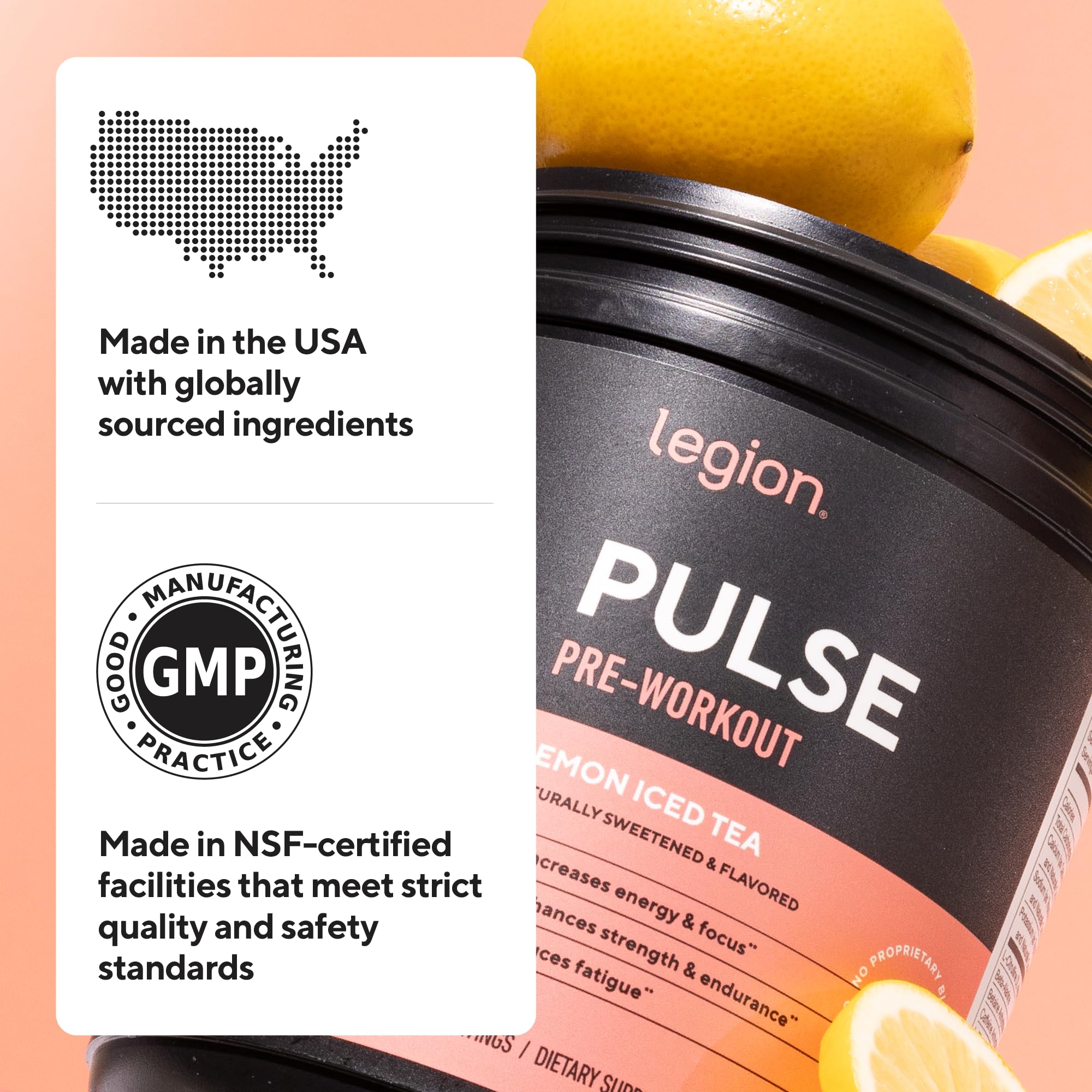 LEGION Pulse Pre Workout Supplement - All Natural Nitric Oxide Preworkout Drink to Boost Energy, Creatine Free, Naturally Sweetened, LEGION buy supplements canada