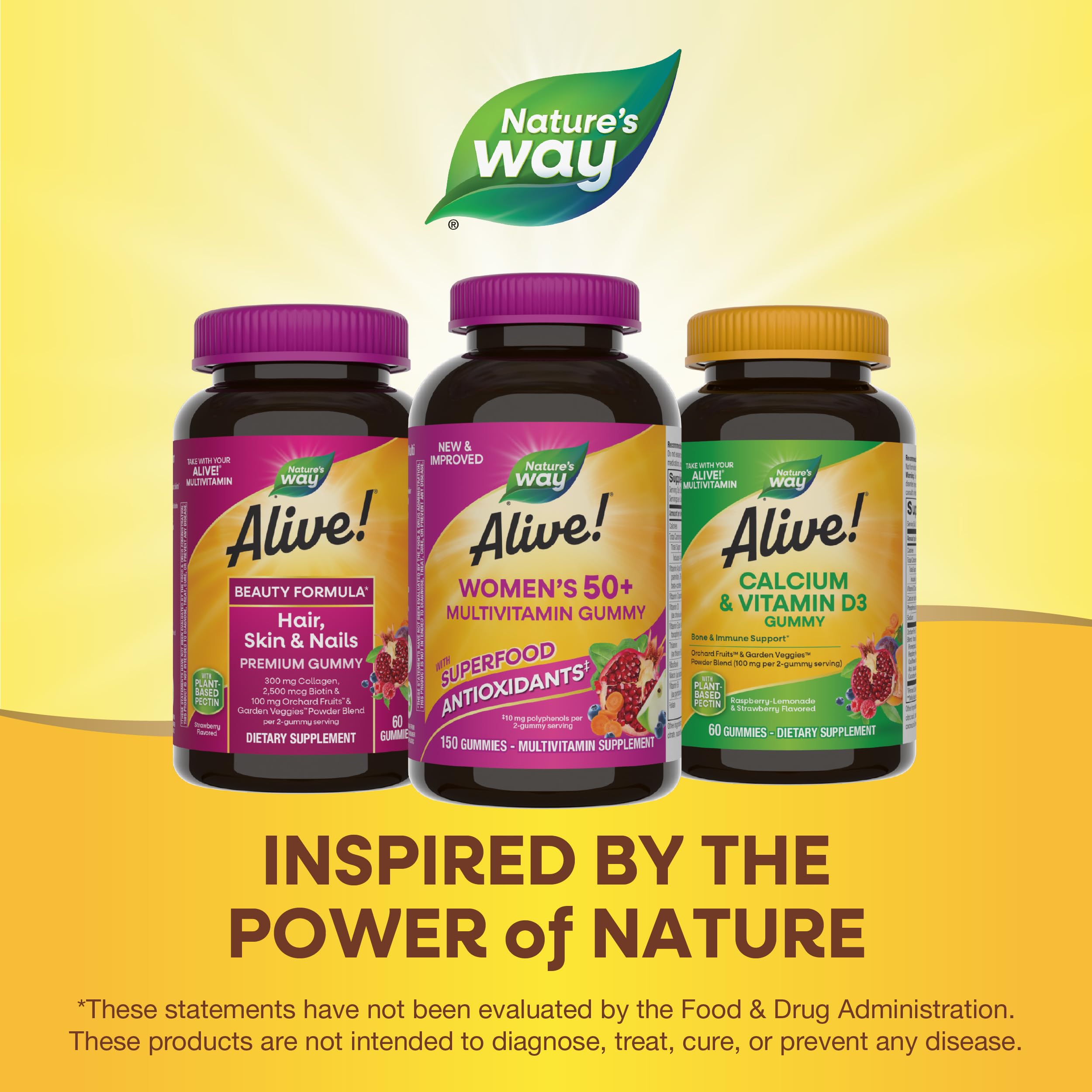 Nature's Way Alive! Women's 50+ Daily Gummy Multivitamins, Women's Supplements, Supports Healthy Heart, Brain & Bones Nature's Way buy supplements canada