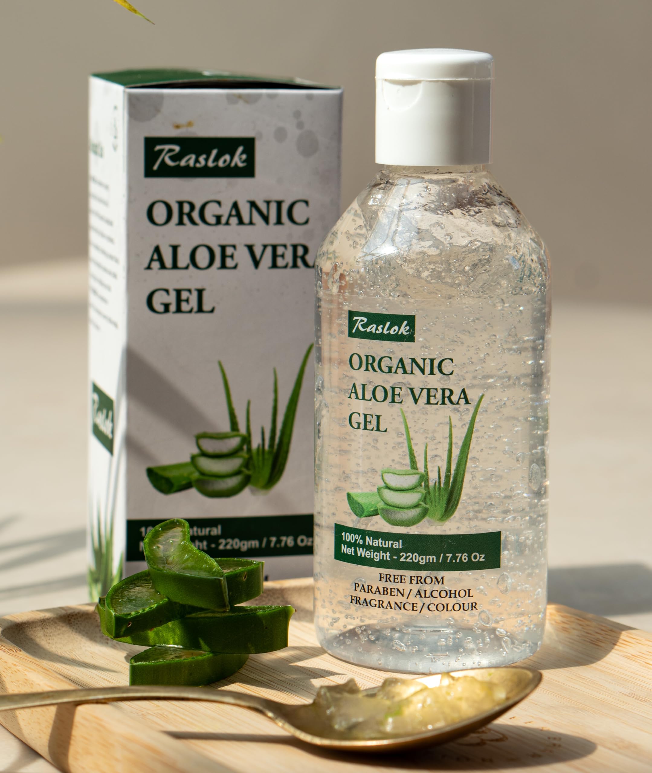 Raslok Aloe Vera Gel | 99% Pure Natural Aloe Gel For Moisturizing Face Skin & Hair Care,Durable Moisturizing Hydrating Soothing, Non-Sticky (7.7 OZ) Raslok buy supplements canada