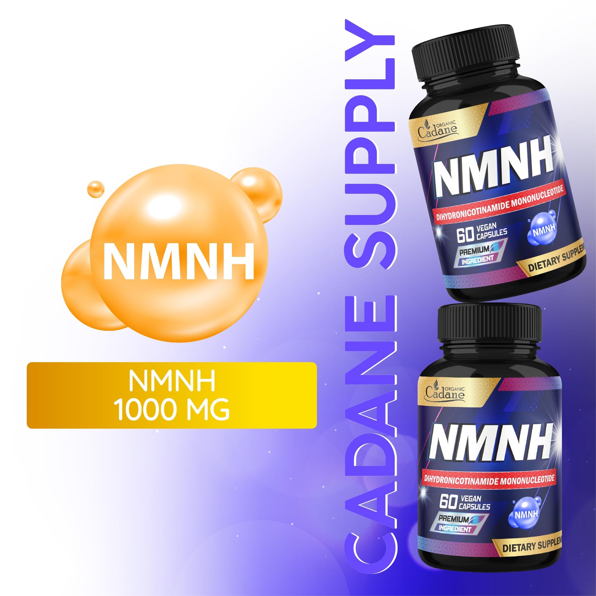 Cadane NMNH Supplement | Support Energy & Healthy Aging | Dihydronicotinamide Mononucleotide | Non-GMO – 60 Capsules – 30-Day Organic Cadane buy supplements canada
