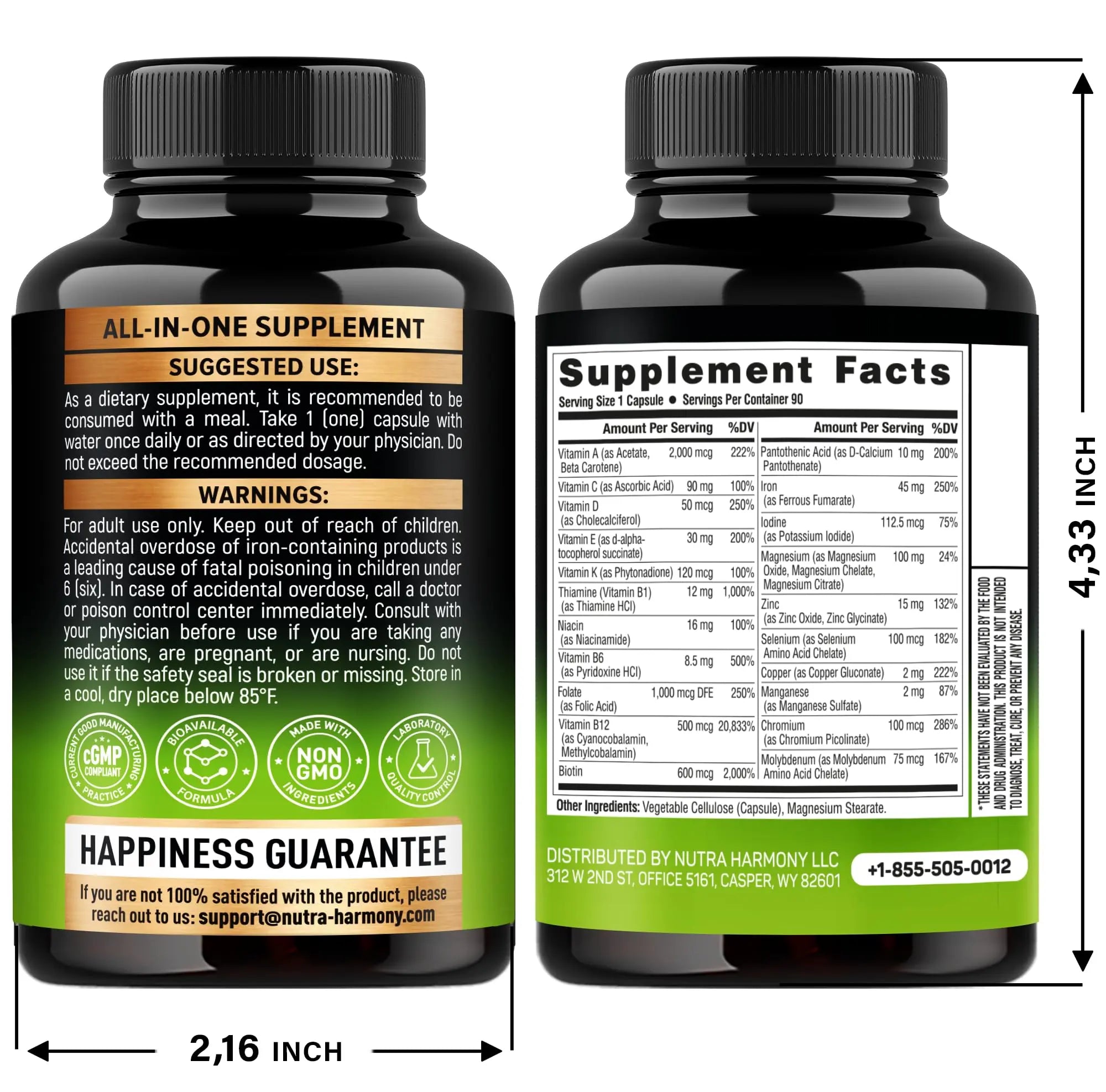 Bariatric Multivitamin Capsules & Organic Vitamin B12 Drops NUTRAHARMONY buy supplements canada