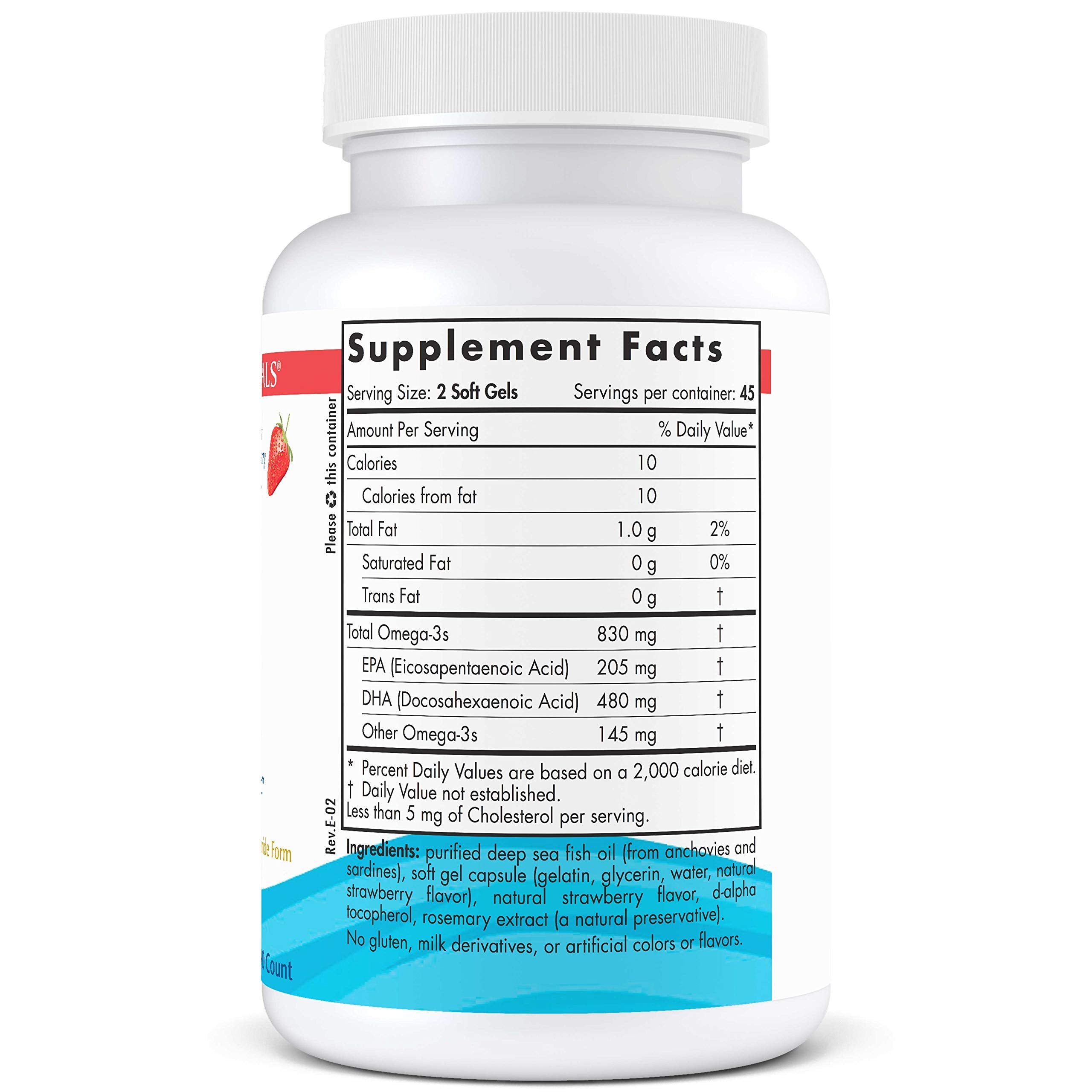 Nordic Naturals DHA, Strawberry - 90 Soft Gels - 830 mg Omega-3 - High-Intensity DHA Formula for Brain & Nervous System Support - Non-GMO - 45 Servings Nordic Naturals buy supplements canada