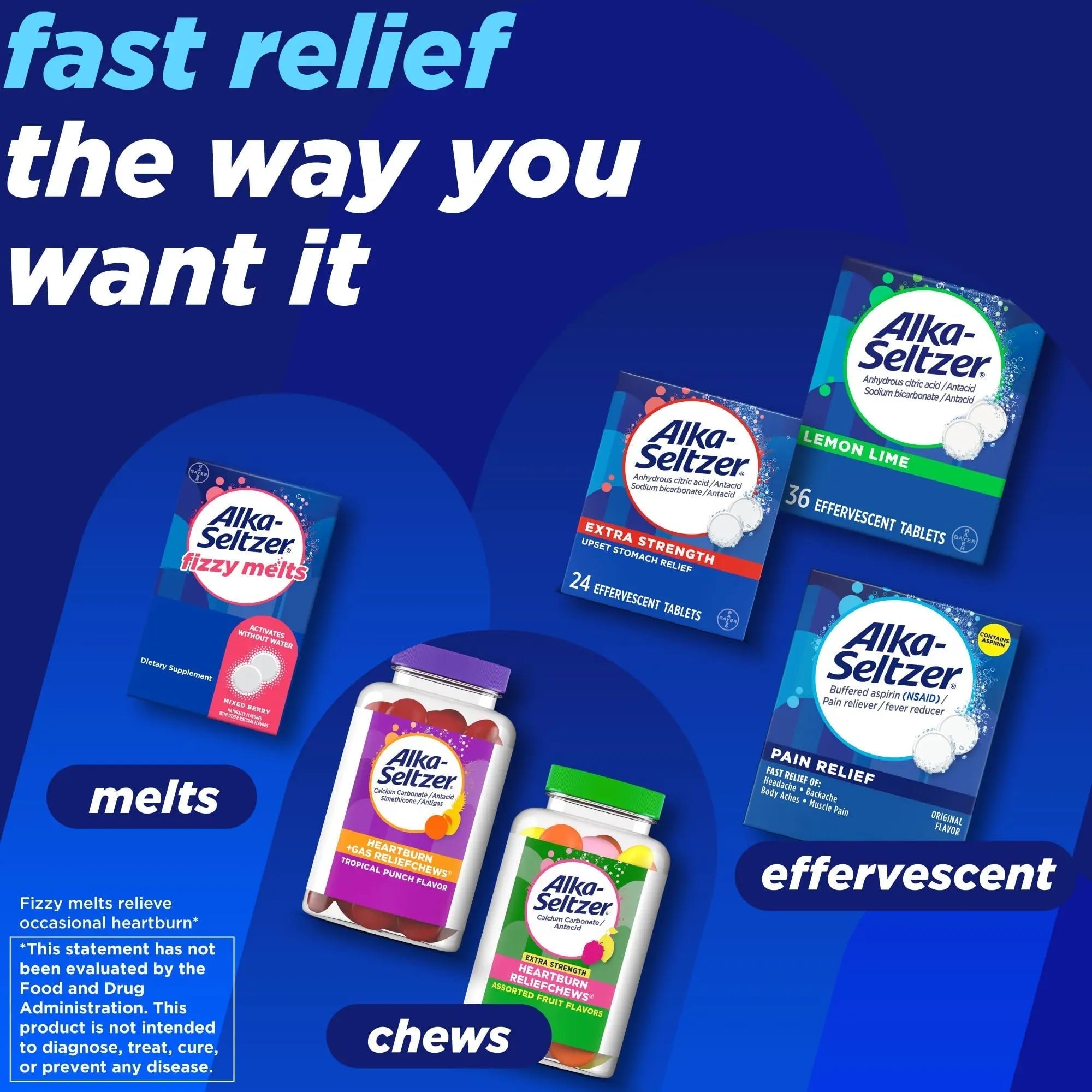 Alka-Seltzer Pain Relief, Aspirin Effervescent Tablets for Fast Pain Relief, 72 Ct Alka-Seltzer buy supplements canada