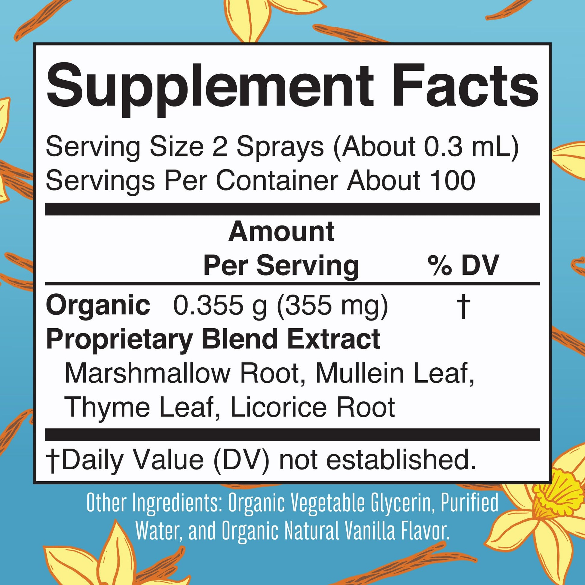 MaryRuth Organics USDA Organic Throat Spray with Mullein Leaf | Marshmallow Root & Licorice Root & Thyme Leaf | Vanilla | 4 Herbal Blend | Non-GMO | Vegan | Gluten Free | 1 Fl Oz | Up to 100 Servings MARYRUTH'S buy supplements canada