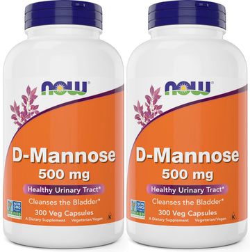 Now D-Mannose 500 mg, 300 Capsules (Pack of 2) - Vegan Non GMO Supplement for Women and Men - Supports Healthy Urinary Tract, Cleanses The Bladder NOW Foods buy supplements canada