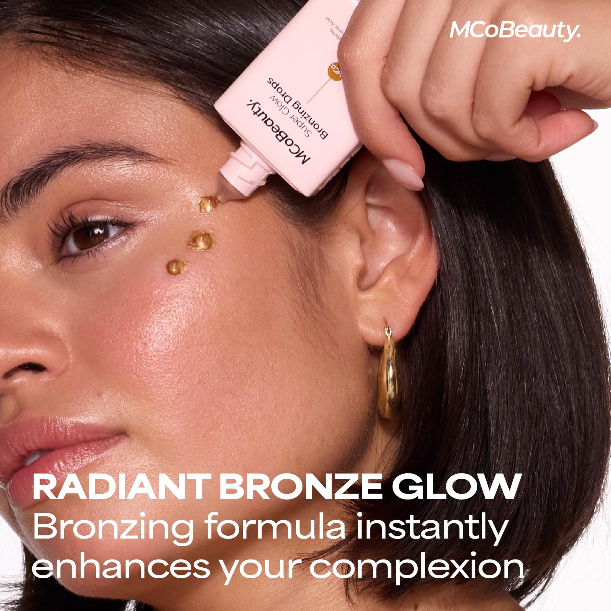 MCoBeauty - Super Glow Bronzing Drops - Effortless Face Tan with Shimmer Formula - Face Care, Bronze Drops - Contains Hyaluronic Acid, White Tea Extract, Cocoa Extract and More MCoBeauty buy supplements canada