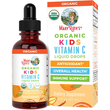 MaryRuth Organics USDA Kids Vitamin C Drops | Vegan Immune Support Supplement for Ages 4-13 | Immune Support & Overall Health | Vitamin C from Organic Acerola Fruit Extract | 2oz MARYRUTH'S buy supplements canada