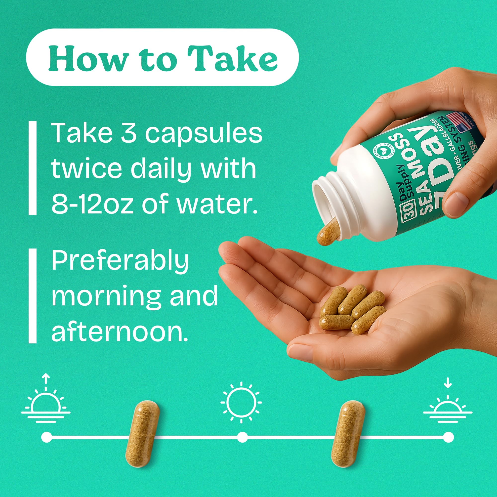 Atlantic Naturals Sea Moss Capsules – 7 Day Herbal Blend for Liver & Gallbladder Wellness – with Dandelion Root, Milk Thistle, Burdock Root, Red Clover & Chanca Piedra – 180 Count Sea Moss Capsules Atlantic Naturals buy supplements canada