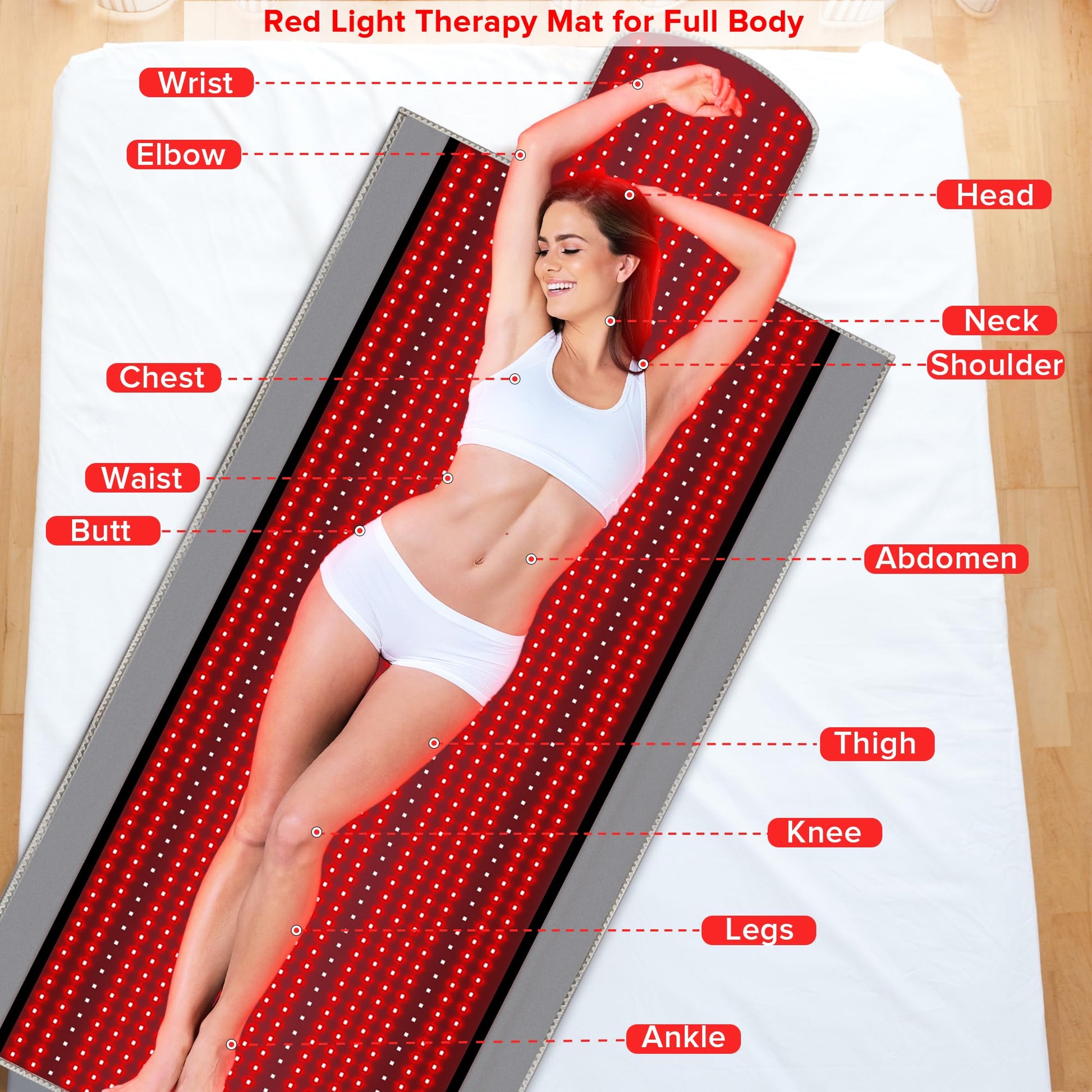 Near Infrared Light Therapy Blanket for Full Body, 1370pcs 660nm & 850nm LED Light Therapy Device Rutollmit buy supplements canada