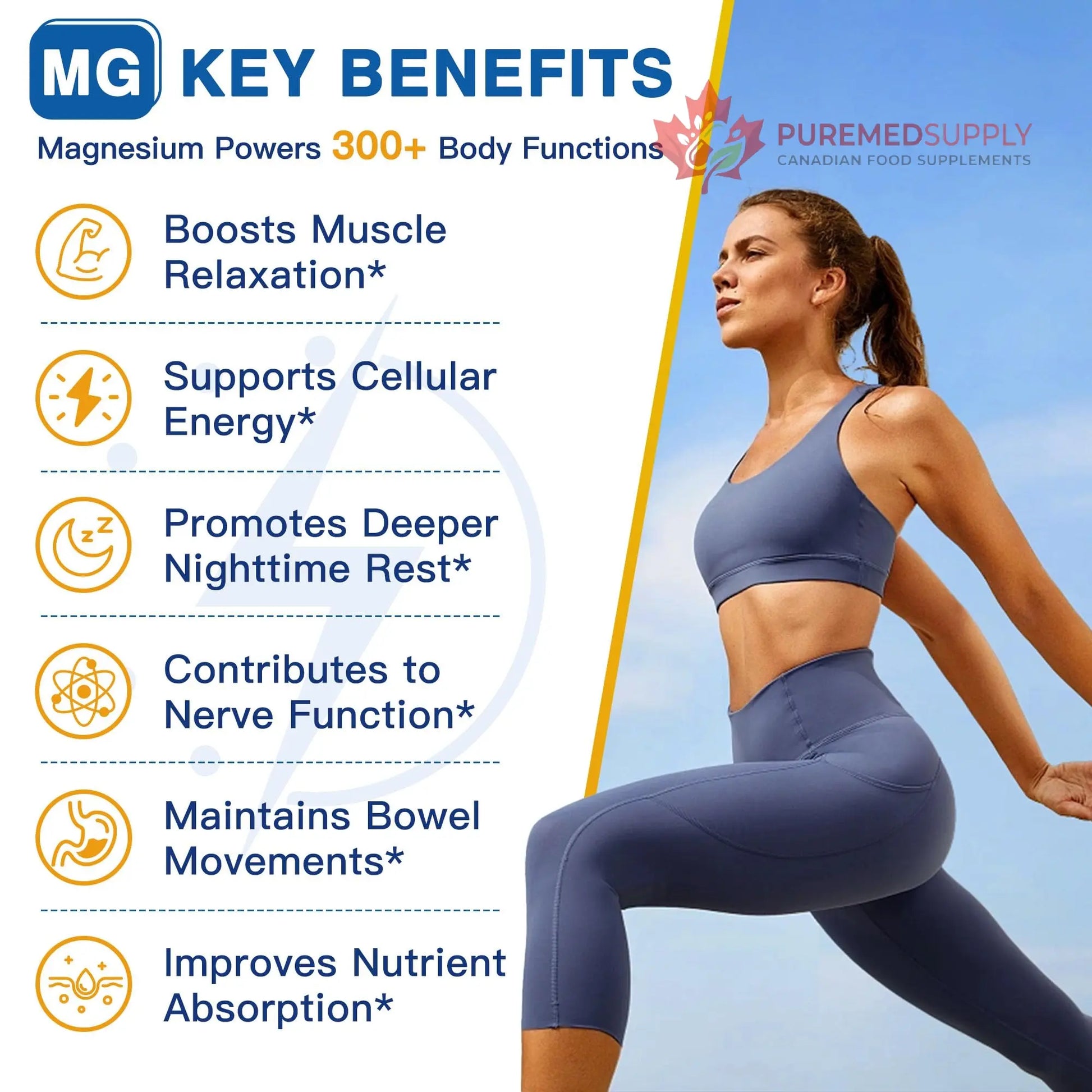 Magnesium Complex 500mg, Magnesium Glycinate, Malate & Citrate - High Absorption Chelated Triple Magnesium Supplement with Zinc, Vitamin D3 for Muscle, Nerve, Bone & Immune Support, Vegan 120 Capsules NATURE TARGET buy supplements canada