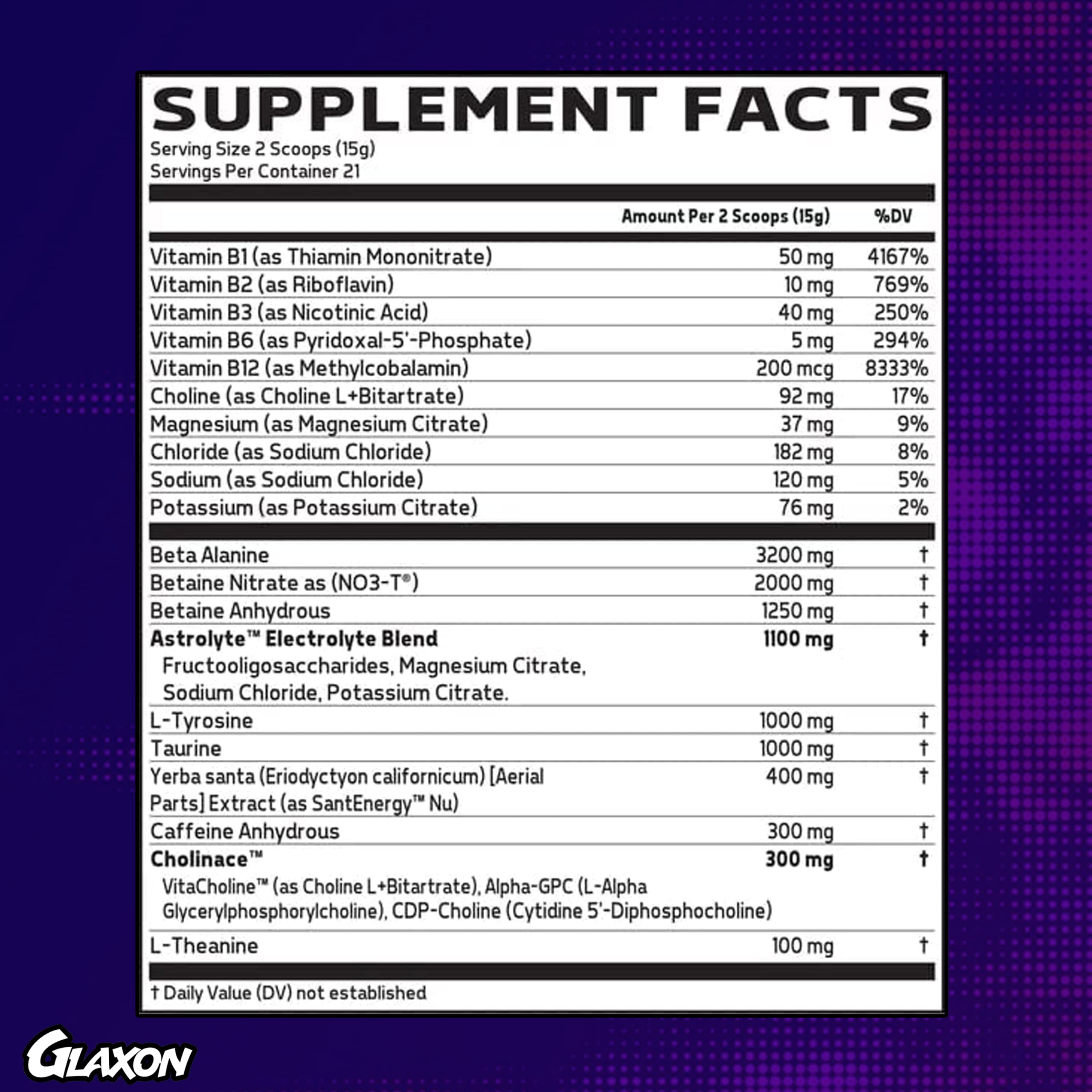Glaxon Specimen High Stimulant Pre Workout Powder, Preworkout with 300mg Caffeine Glaxon buy supplements canada