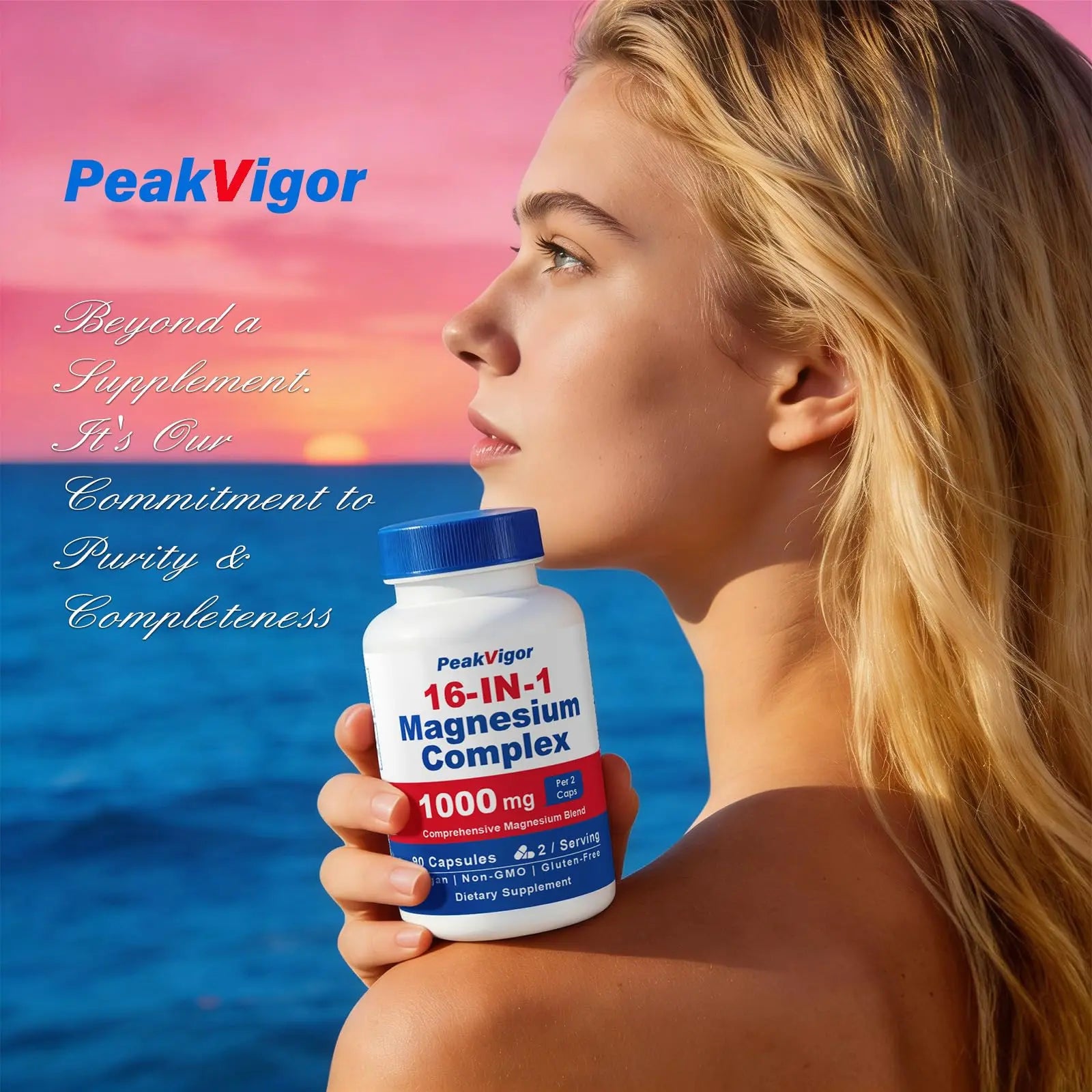 16 in 1 Magnesium Complex, 1000mg Magnesium Complex Supplement for Women with Magnesium Glycinate, Citrate, Orotate, L-Threonate, Malate, Third-Party Tested, Easy-Swallow Vegan Capsules PeakVigor buy supplements canada