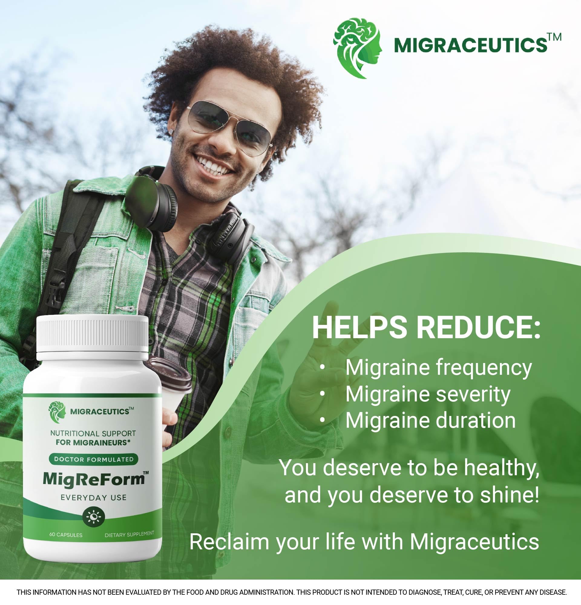 MigReForm – Doctor Formulated Nutritional Supplement and Migraine Wellness Support - Natural Migraine Health Formula with Magnesium, Vitamin B2 & CoQ10-60 Capsules for Women & Men Migraceutics buy supplements canada