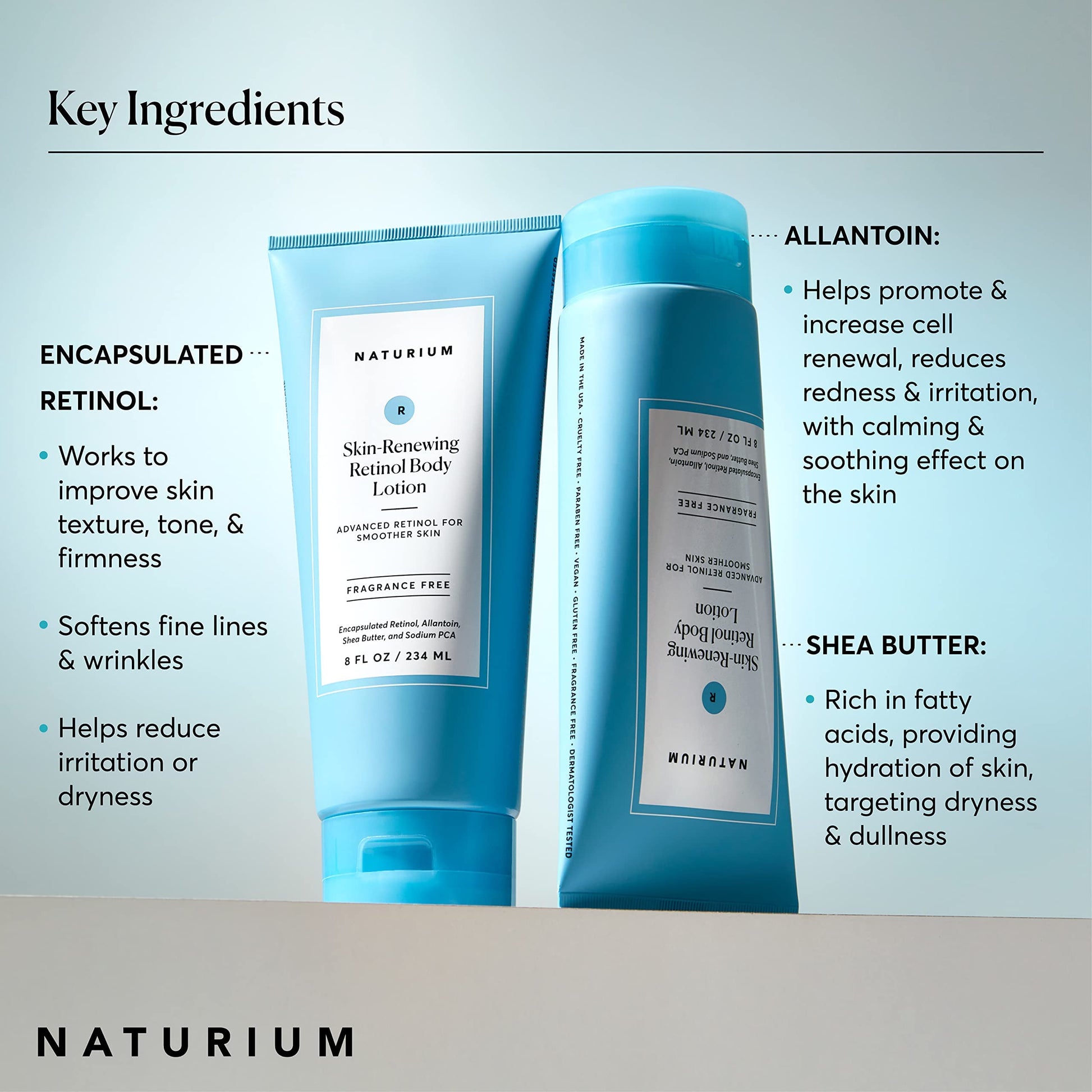 Naturium Skin-Renewing Retinol Body Lotion, Advanced Firming Anti-Aging Skin Care, with Encapsulated Retinol & Shea Butter, 8 oz Naturium buy supplements canada