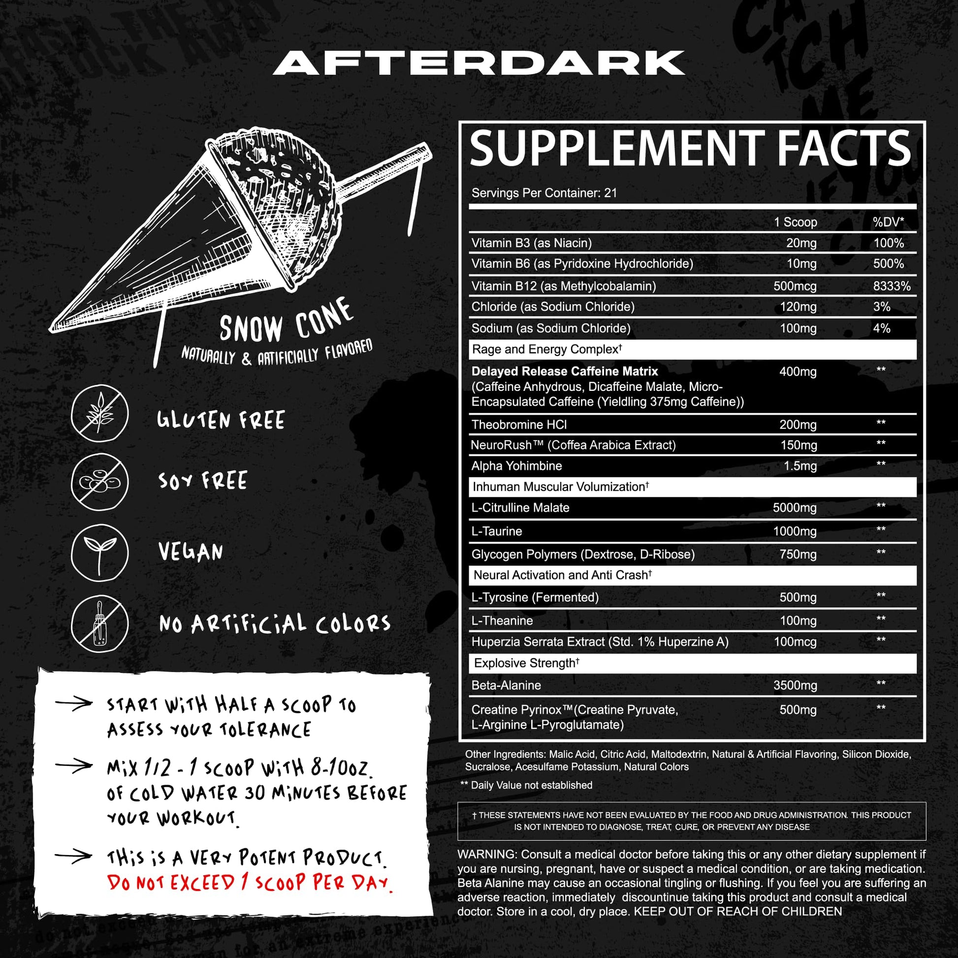 AFTERDARK INHUMAN Pre-Workout Powder, Enhanced Mind-Muscle Connection AFTERDARK buy supplements canada