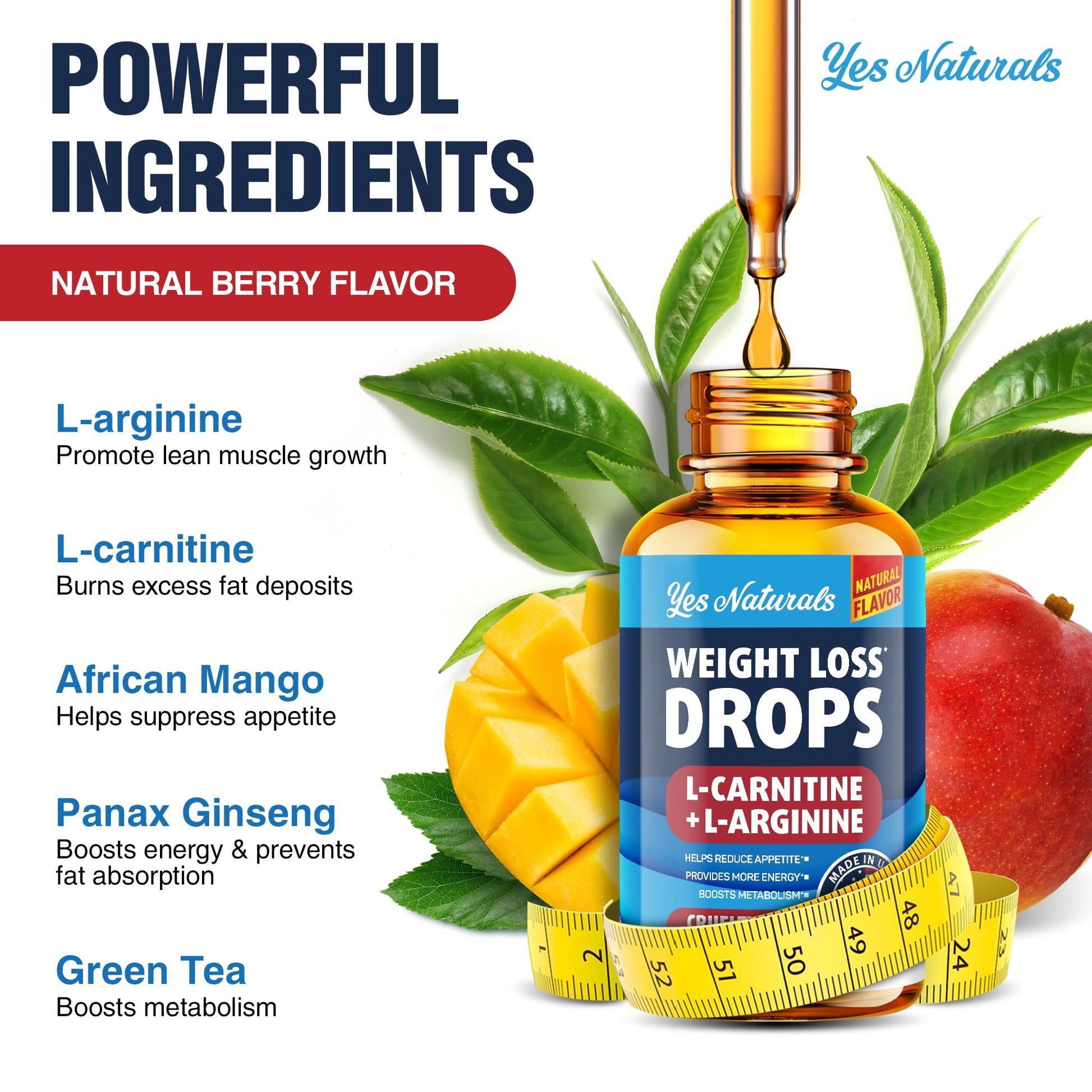 YES NATURALS! Weight Loss Drops - Natural Metabolism Booster & Appetite Suppressant YES NATURALS! buy supplements canada