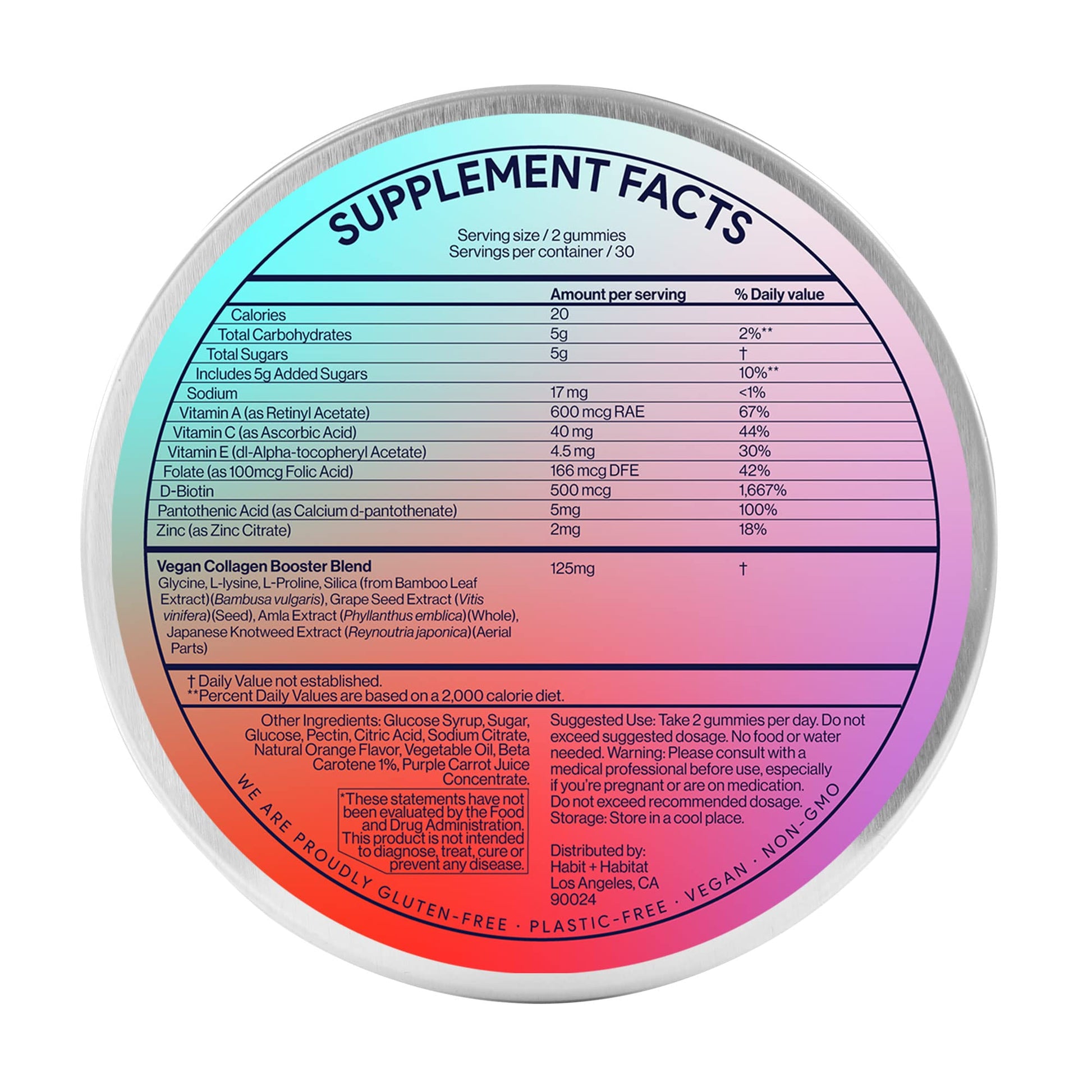 Habit + Habitat Vegan Beauty Support Gummies Collagen Booster with Biotin Habit + Habitat buy supplements canada