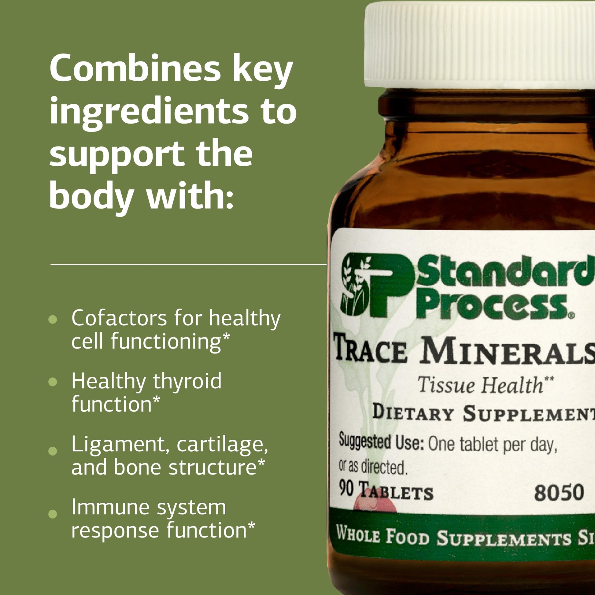 Standard Process Trace Minerals-B12 - Thyroid & Cell Functioning Support with Iodine, Zinc & Copper - Cartilage & Bone Health Aid - Non-Dairy & Non-Soy - 90 Tablets (90 Servings) Standard Process Inc. buy supplements canada