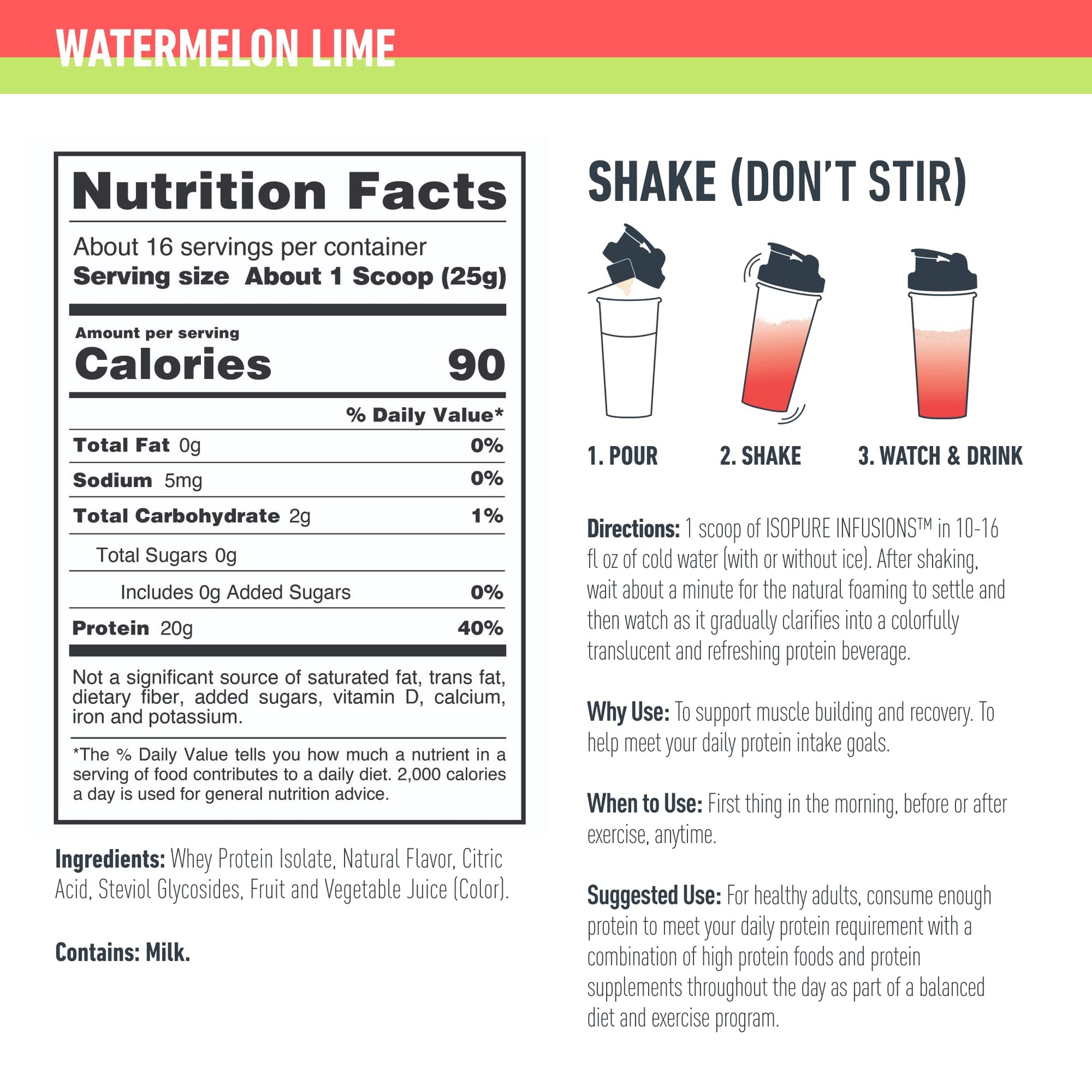 Isopure Protein Powder, Clear Whey Isolate Protein, Post Workout Recovery Drink Mix Isopure buy supplements canada