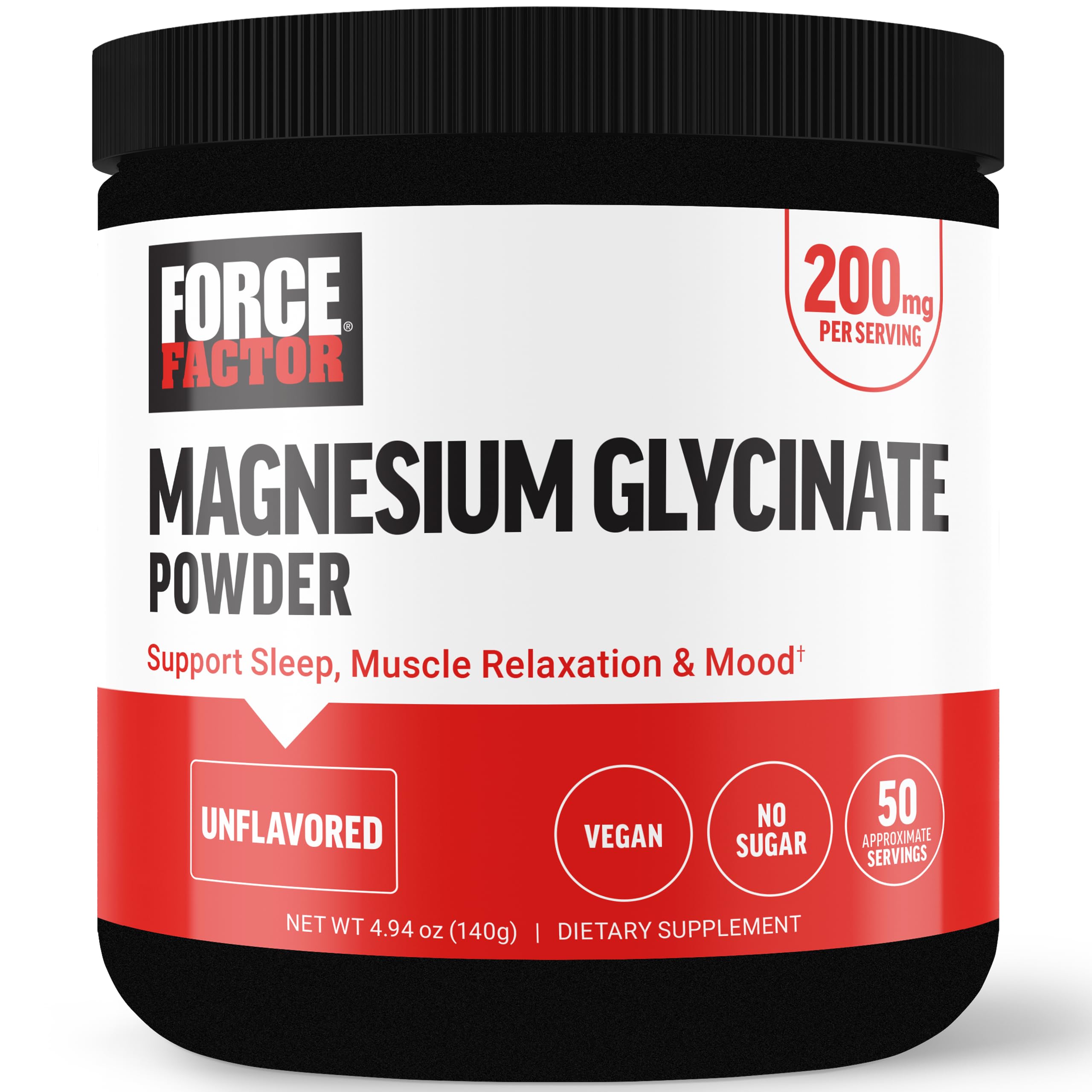 Force Factor Magnesium Glycinate 200mg, Magnesium Supplement for Women and Men to Support Sleep, Muscle Relaxation, and Mood, High Absorption, Vegan, 50 Servings Force Factor buy supplements canada