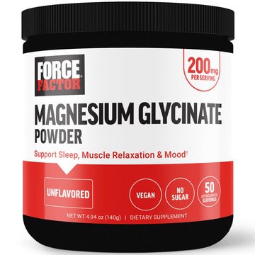 Force Factor Magnesium Glycinate 200mg, Magnesium Supplement for Women and Men to Support Sleep, Muscle Relaxation, and Mood, High Absorption, Vegan, 50 Servings Force Factor buy supplements canada