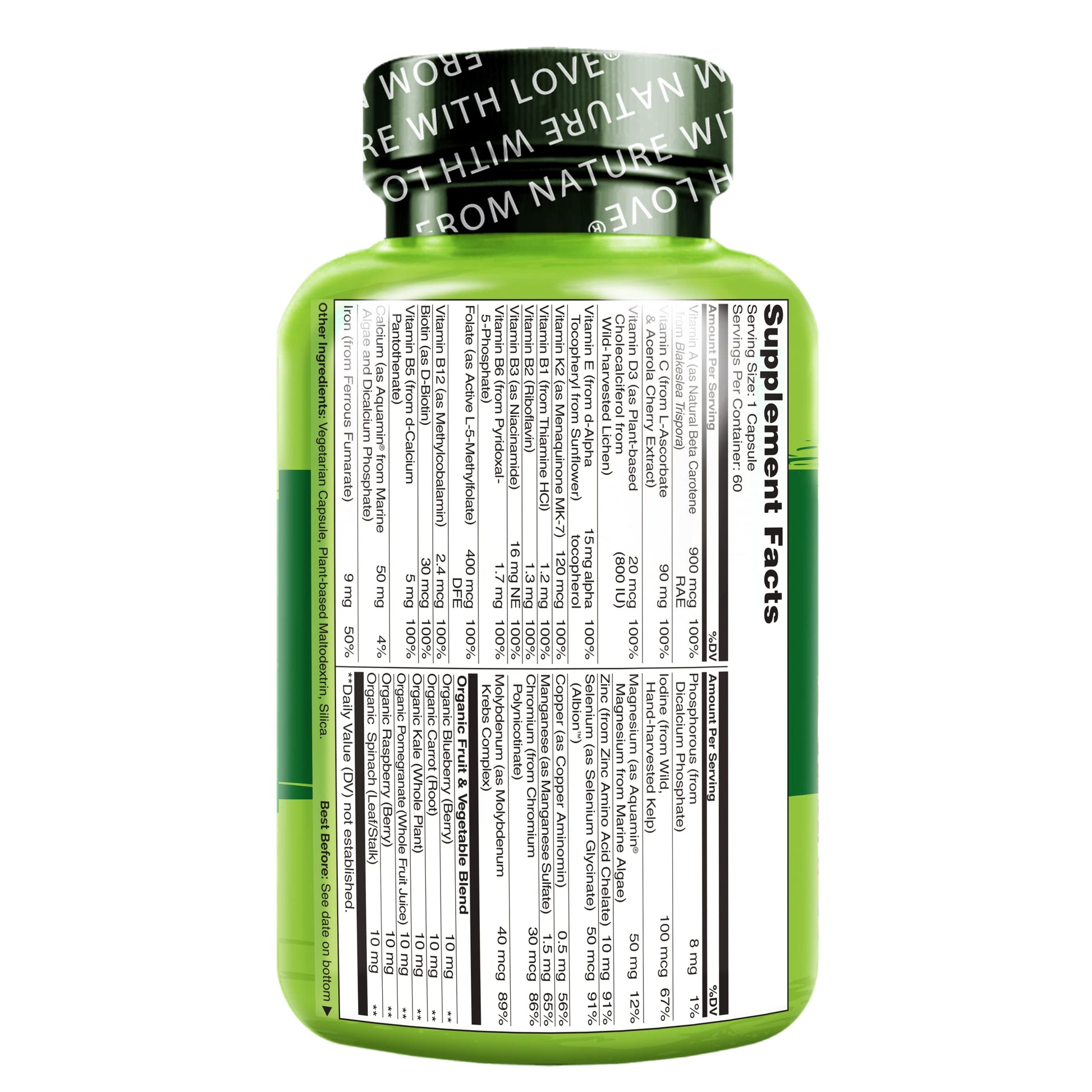 NATURELO One Daily Multivitamin for Women - Energy Support - Whole Food Supplement NATURELO buy supplements canada