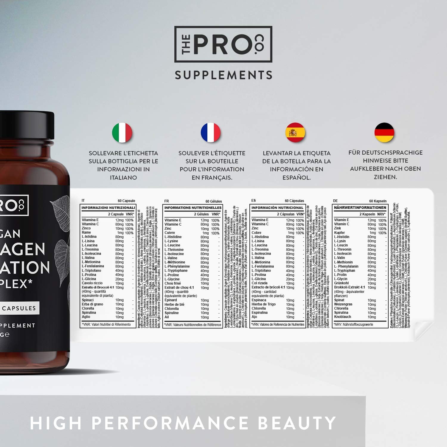 Premium Vegan Collagen Booster Supplement - Hair Skin & Nails Vitamins The Pro Co buy supplements canada