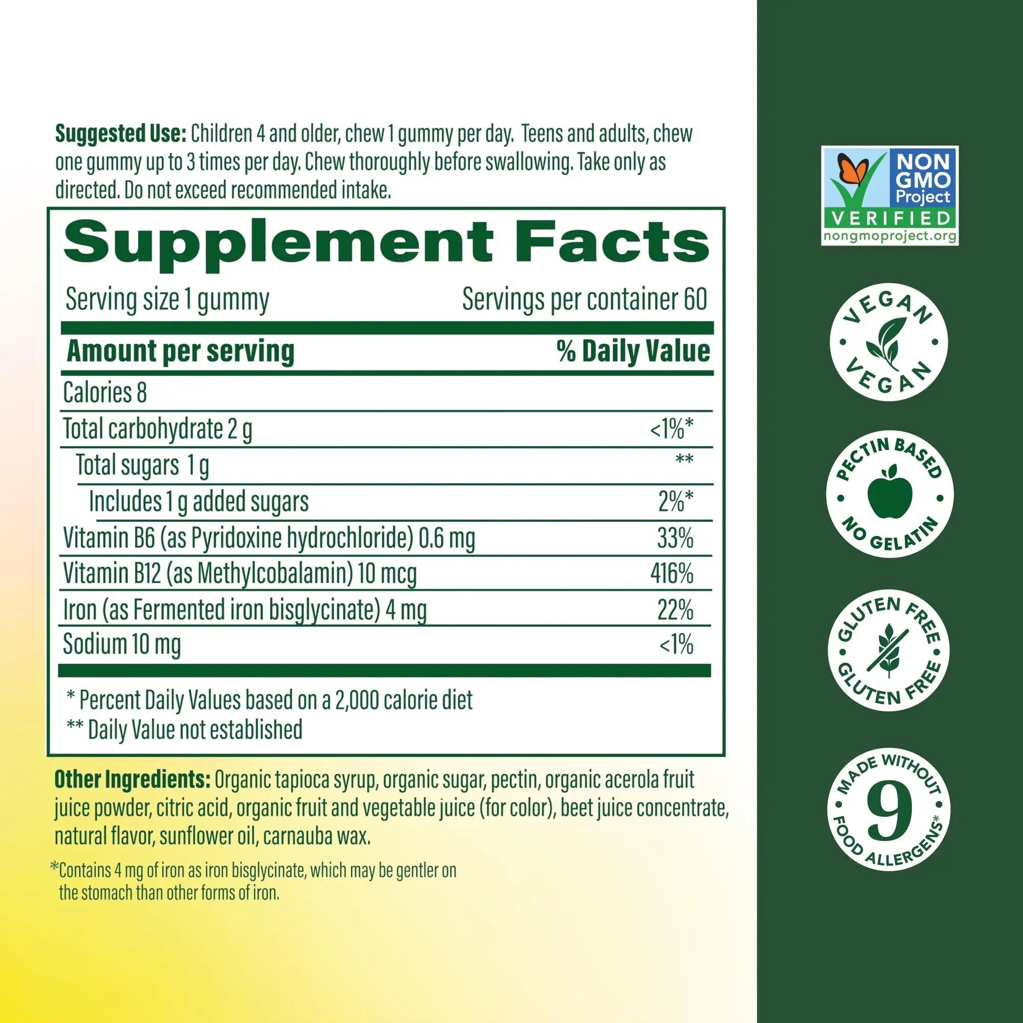 Megafood Iron Energy Gummies, Iron Supplement for Women, Men, Teens & Kids with Vitamin B12 & B6, Vitamins MegaFood buy supplements canada
