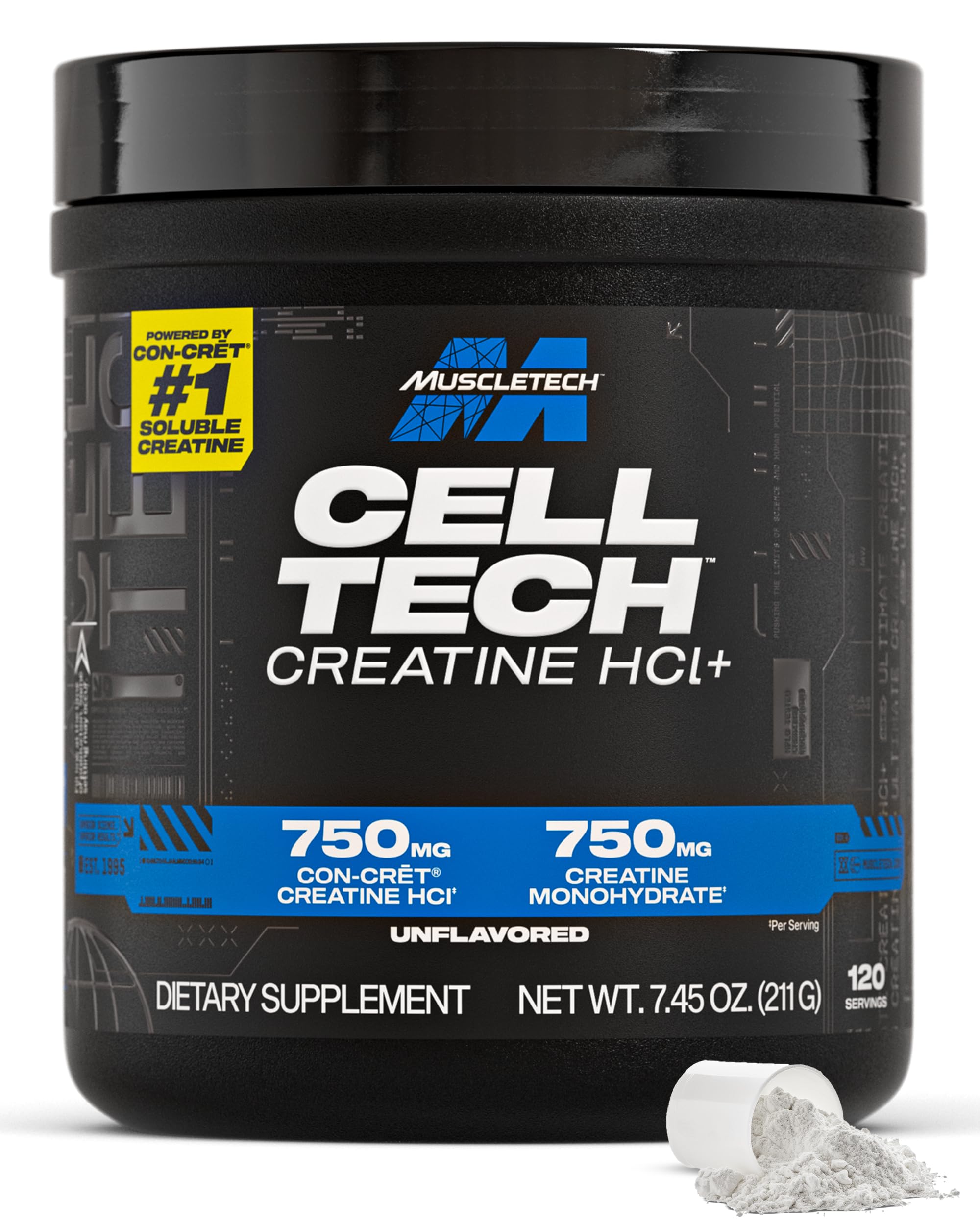 MuscleTech Cell-Tech Creactor Creatine HCl Powder, Post Workout Muscle Builder for Men & Women, Creatine Hydrochloride + Free-Acid, Unflavored (120 Servings), 8.47 oz MuscleTech buy supplements canada
