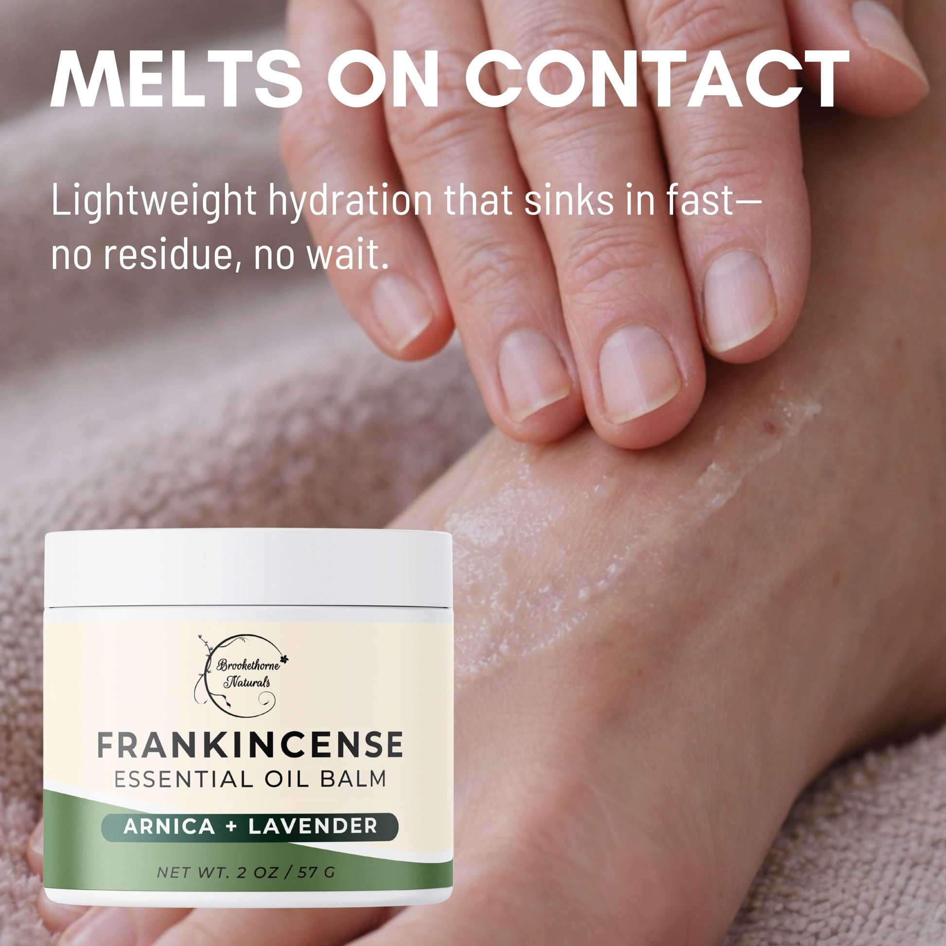 Brookethorne Naturals Frankincense Balm | Frankincense Essential Oil Balm for Skin Hydration | Soothing Muscle & Joint Support | Boswellia Extract, Arnica Montana, Castor Oil & Lavender 2oz Brookethorne Naturals buy supplements canada