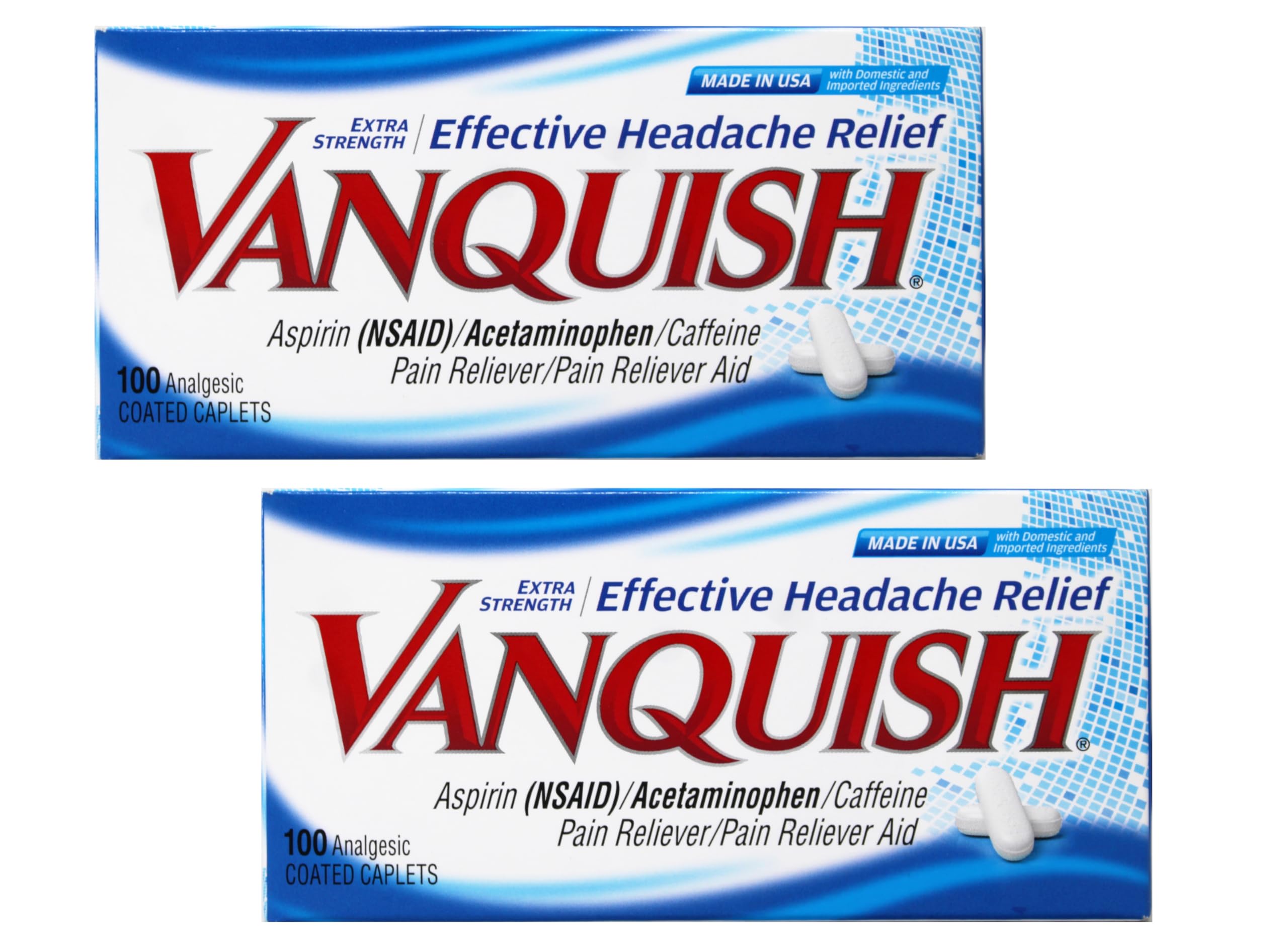 Vanquish Pain Reliever, 100 Count (Pack of 2) Vanquish buy supplements canada