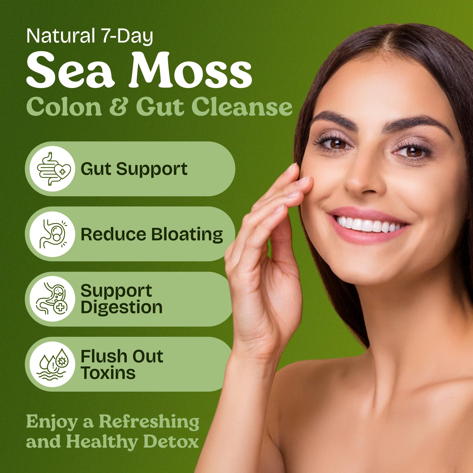 Atlantic Naturals Sea Moss 7-Colon Cleanse Powder | Formulated with Psyllium Husk, Fiber, & Senna Powder | Supports Immune & Gut Health for Women & Men, Pineapple Flavor Drink Mix, 14 oz Atlantic Naturals buy supplements canada