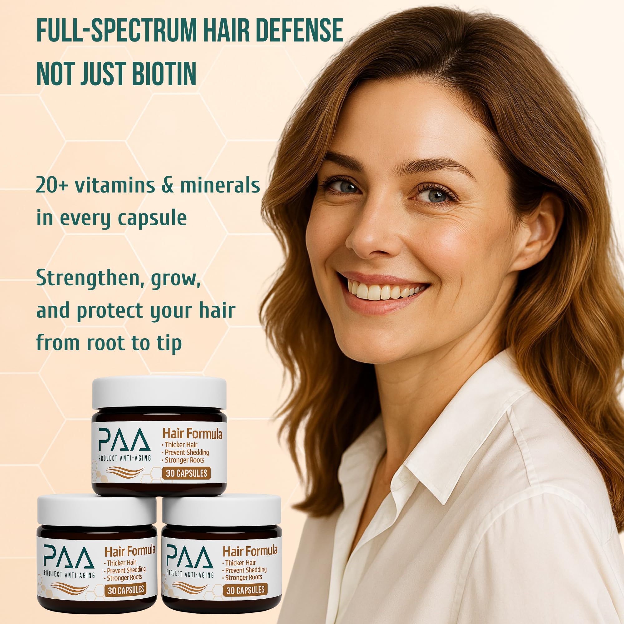 Project Anti-Aging Menopause Hair Don’t Care – Hair Growth Vitamins for Women 40+ to Support Thinning, Volume, Skin & Nails – Nutrient-Rich Supplement for Stronger, Fuller – Visible Results Project Anti-Aging buy supplements canada