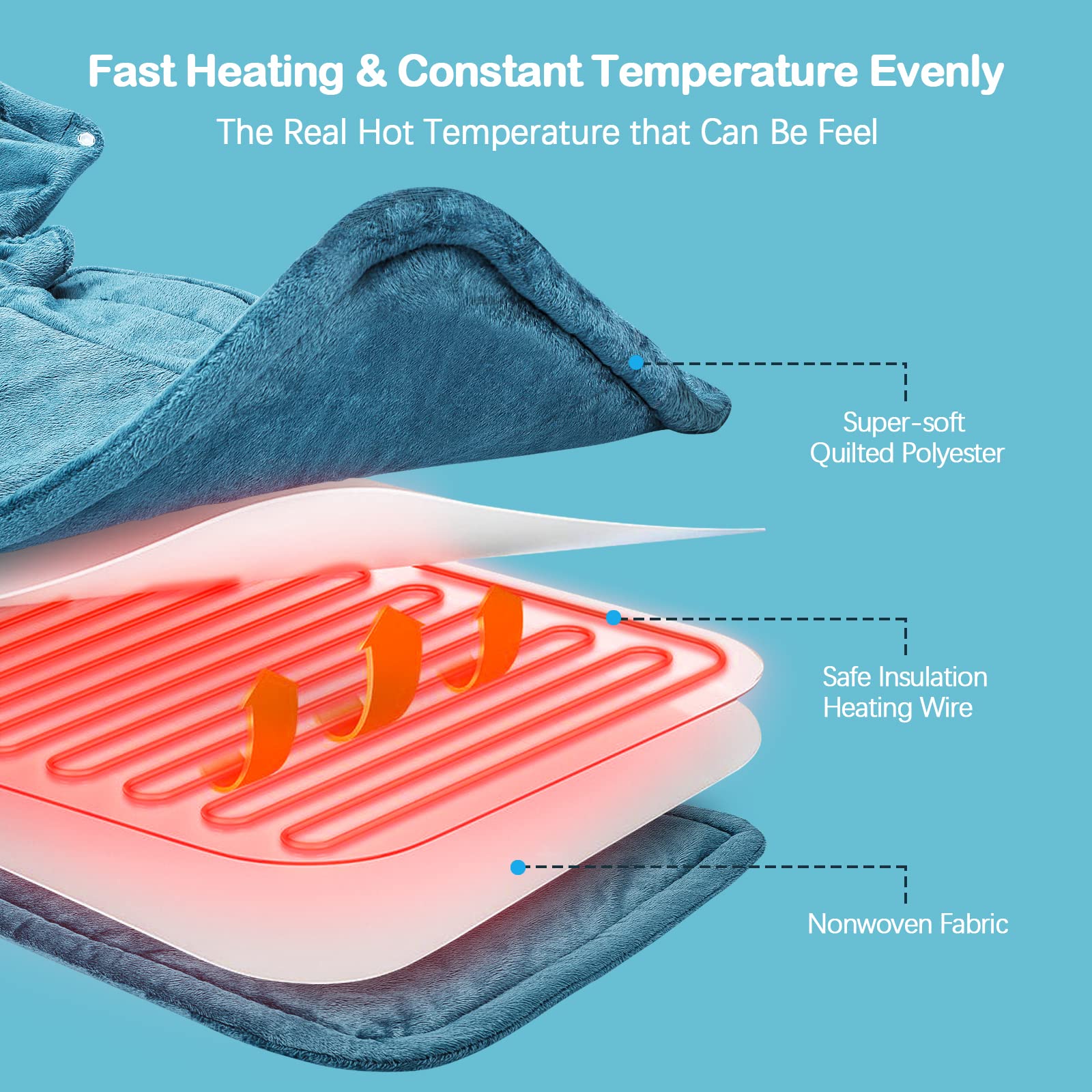 NIUONSIX Heating Pad for Neck and Shoulders 2lb Weighted Neck Heating Pad for Pain NIUONSIX buy supplements canada
