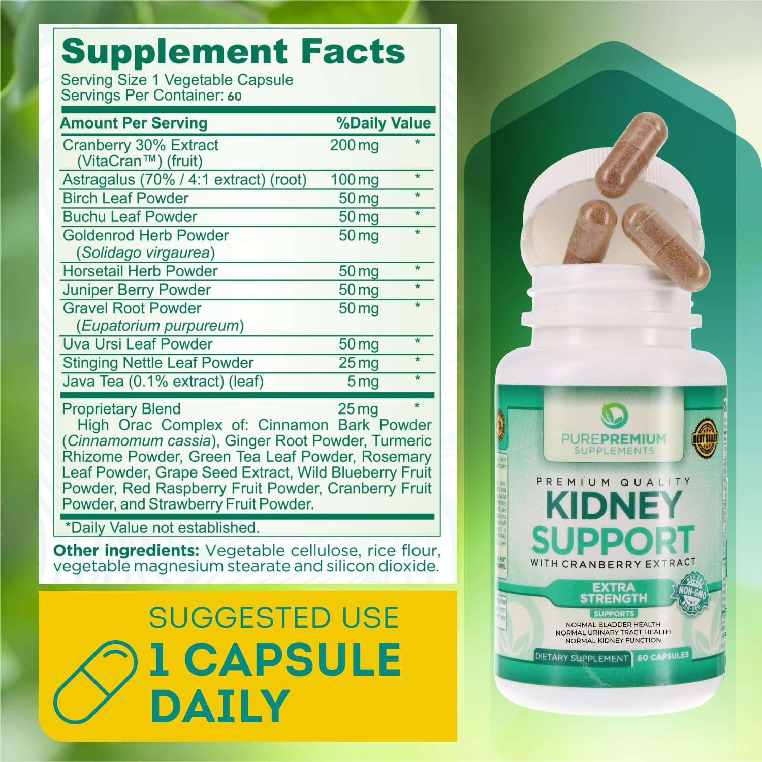 PurePremium Kidney Support Supplement with Cranberry Extract - Kidney Cleanse, Detox PurePremium Supplements buy supplements canada