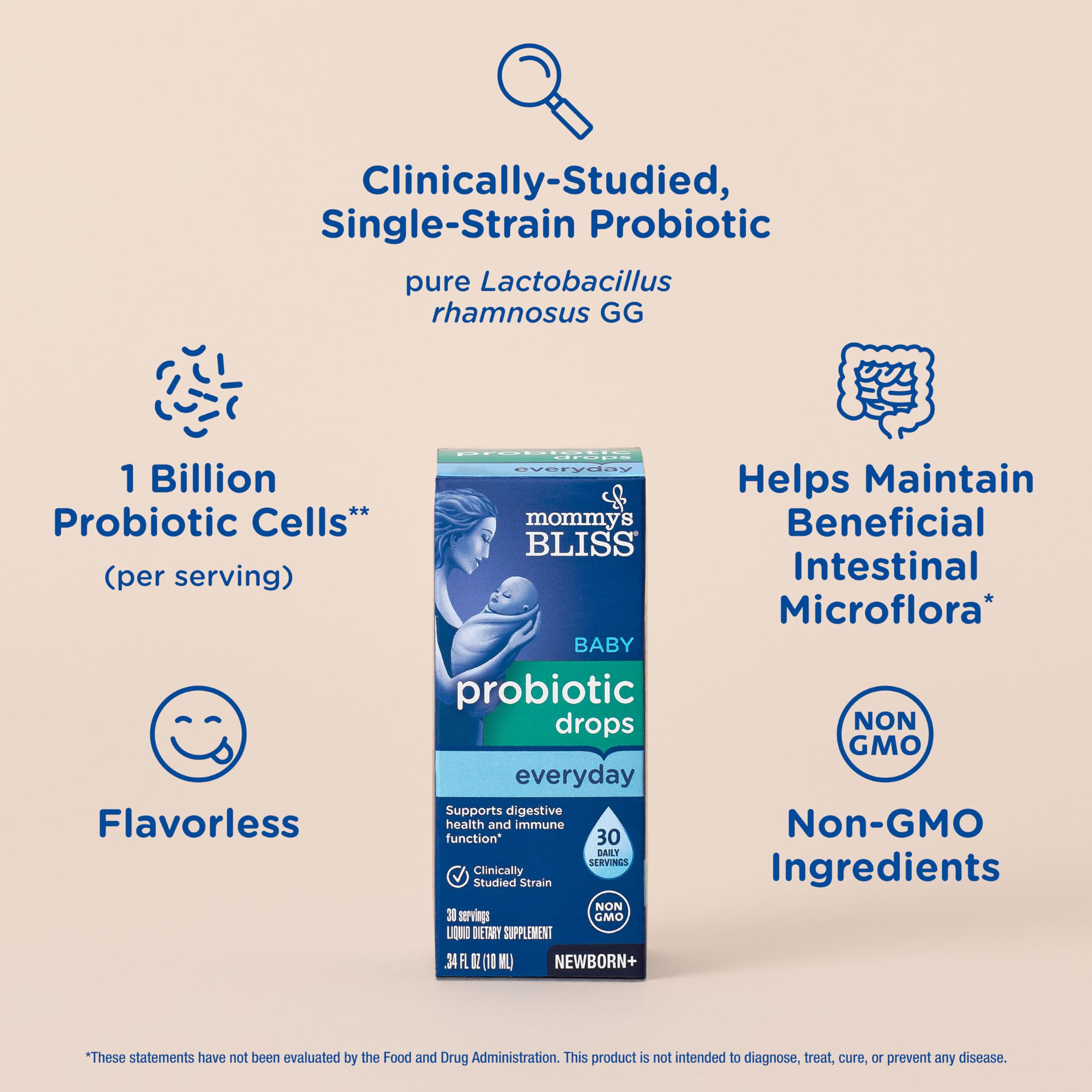 Mommy's Bliss Baby Probiotic Drops Everyday - Gas, Constipation, Colic Symptom Relief - Newborns & Up Mommy's Bliss buy supplements canada
