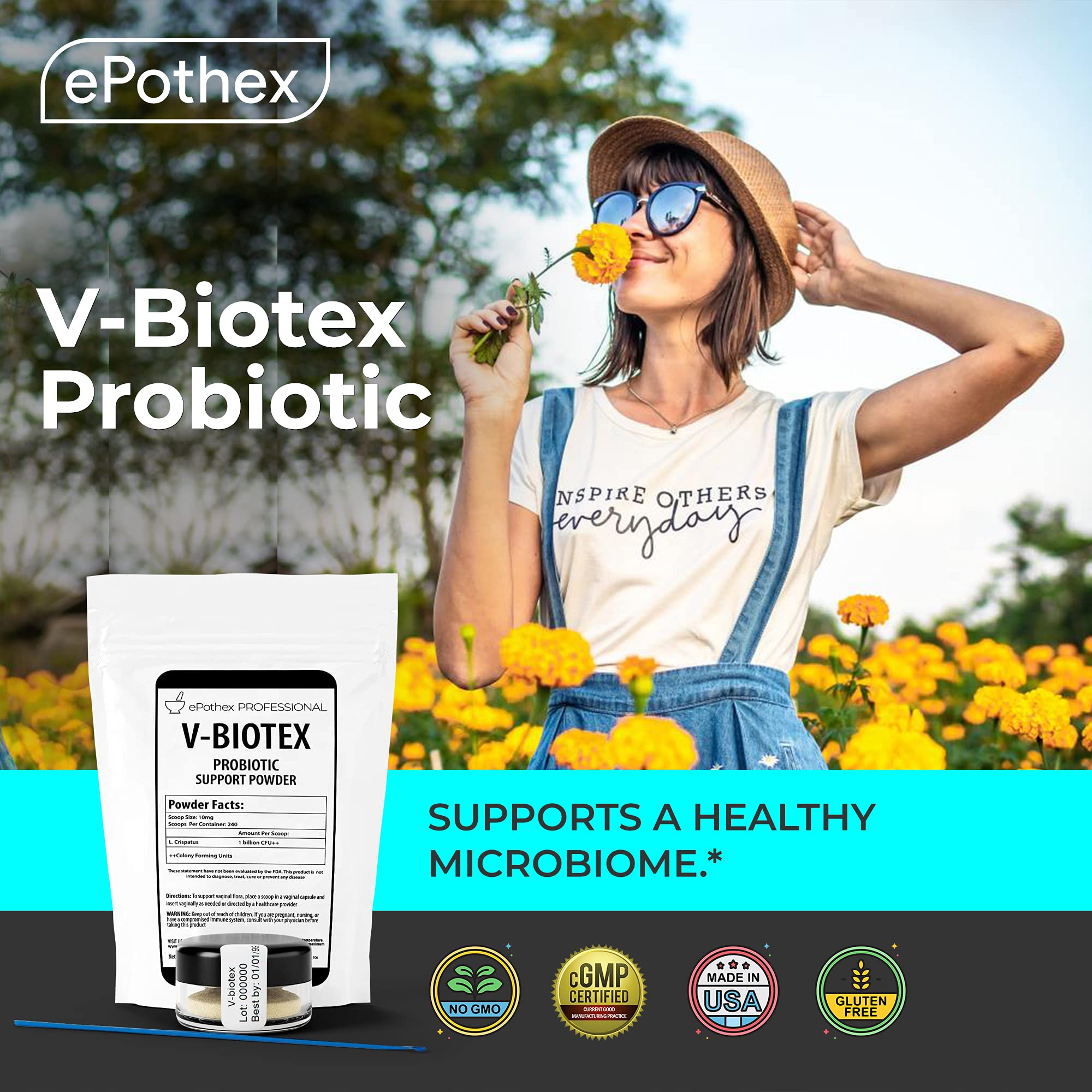 EPOTHEX V-Biotex - Pure L. Crispatus Probiotic Powder | Vaginal Probiotic | Promotes Vaginal & Urinary Health EPOTHEX buy supplements canada