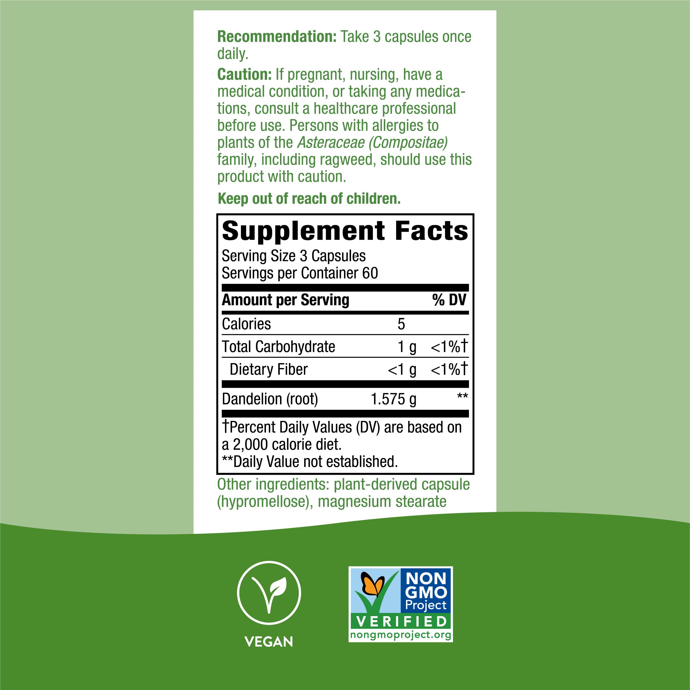Nature's Way Dandelion Root Diuretic Herb* 525 mg per Capsule Non-GMO Nature's Way buy supplements canada