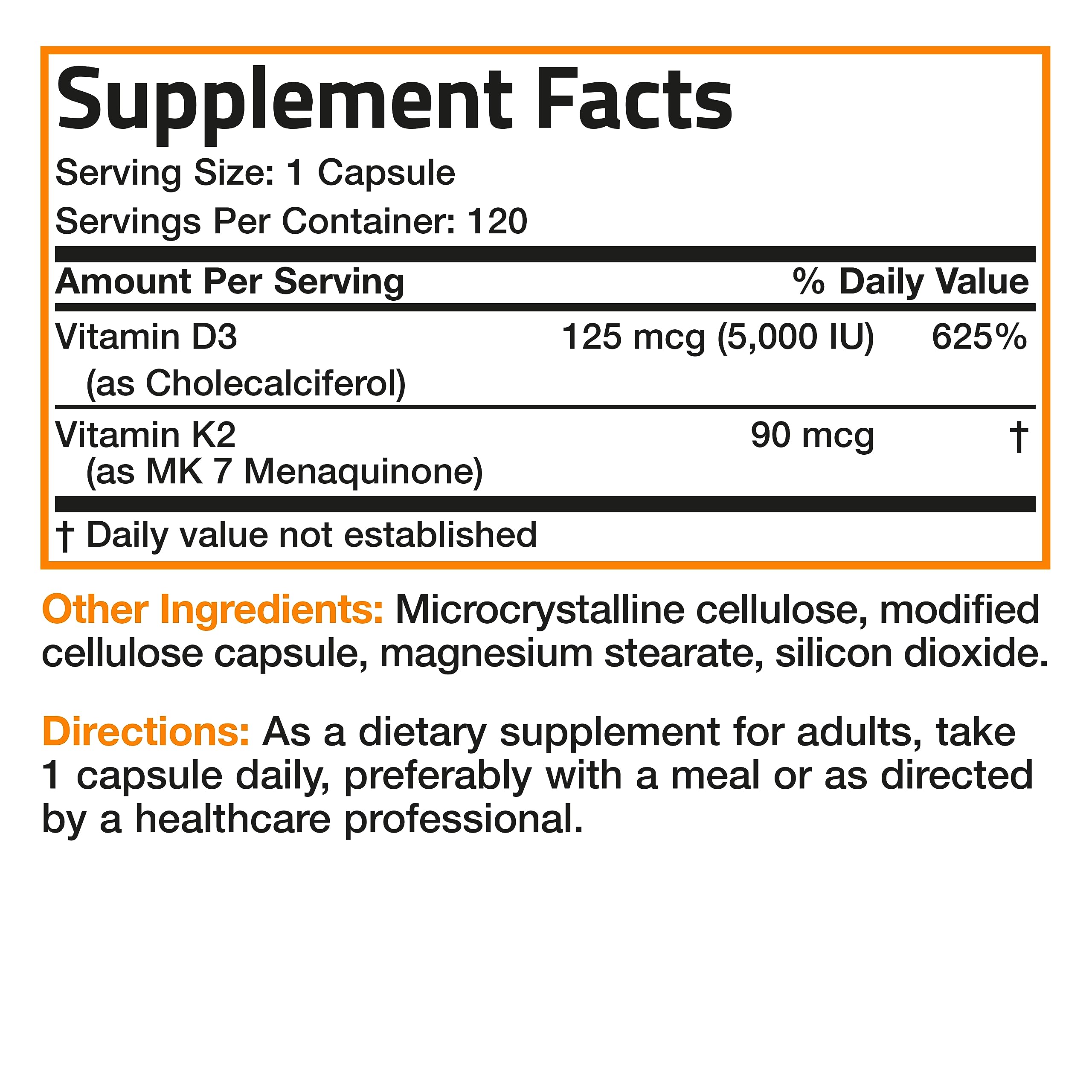 Bronson Vitamin K2 (MK7) with D3 Supplement Non-GMO Formula 5000 IU Vitamin Bronson buy supplements canada